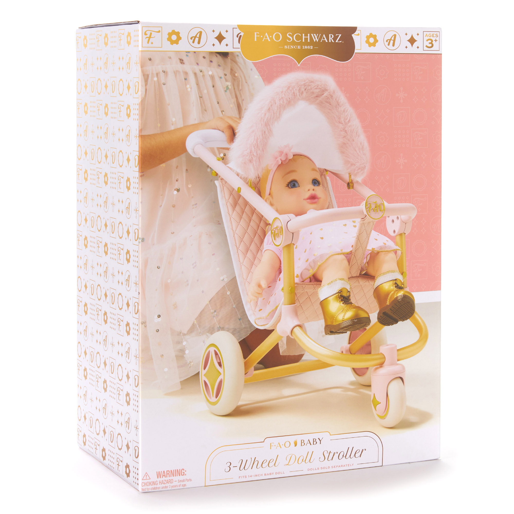 Passeggino giocattolo per bambole con 3 ruote fao baby - FAO Schwarz