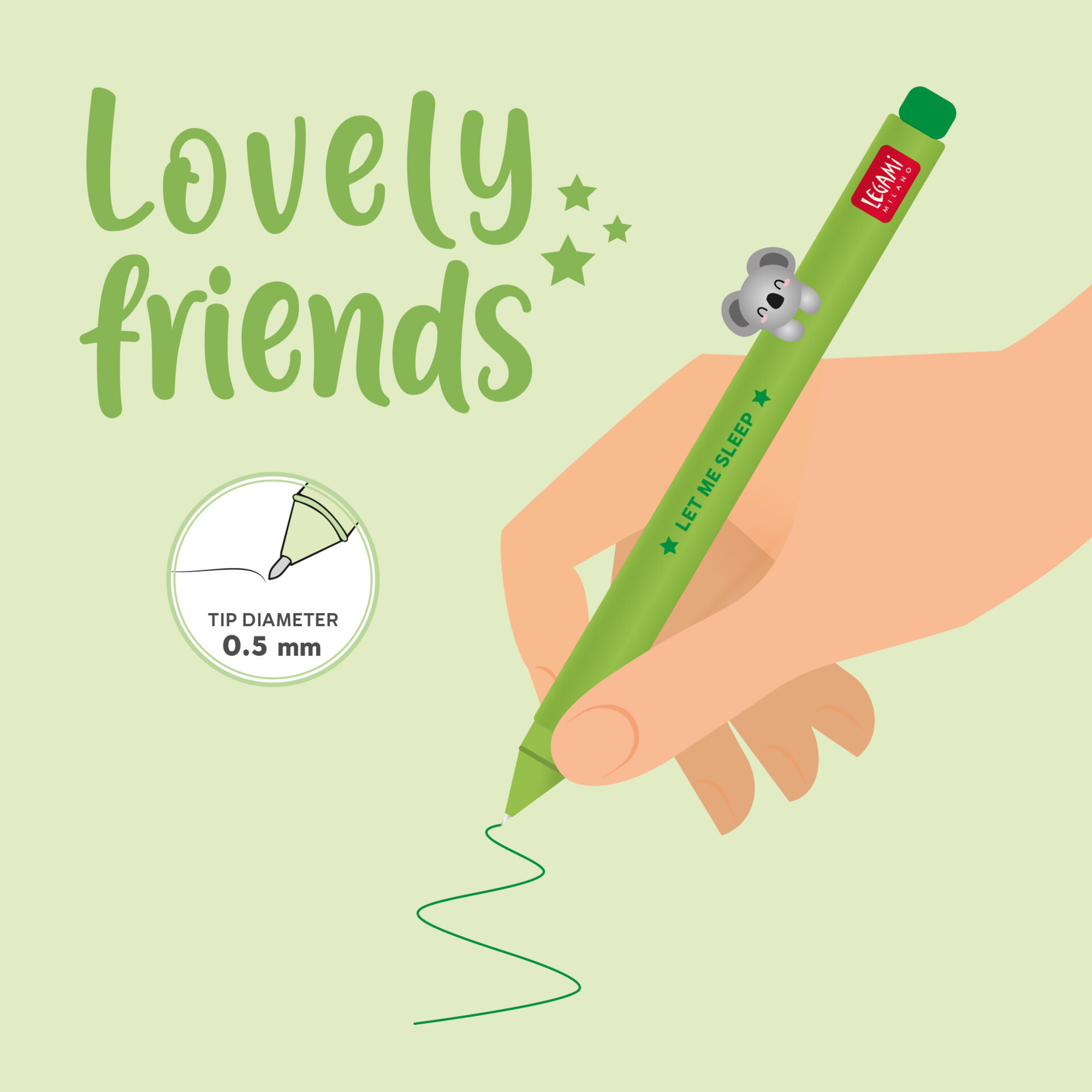 Penna gel - lovely friends koala - extraordinary stationery - LEGAMI