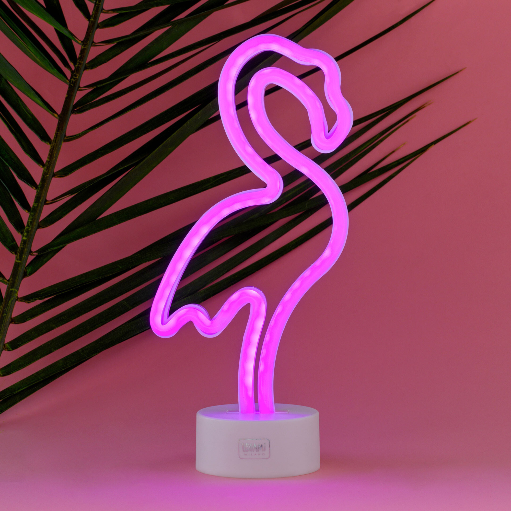 Lampada led effetto neon fenicottero - it's a sign - home sweet home - LEGAMI