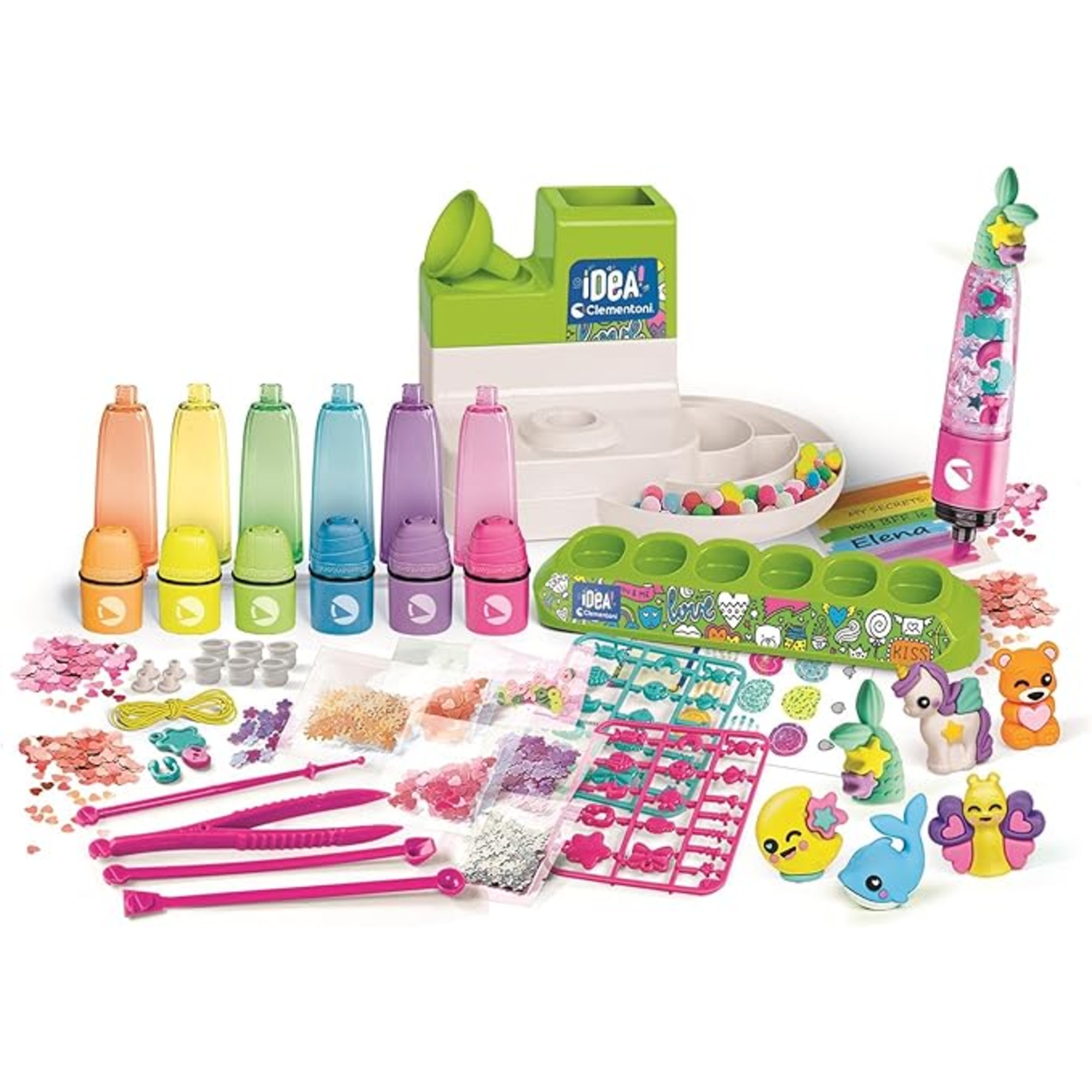 Laboratorio degli evidenziatori personalizzati, kit creativo per bambini 6+ anni, con 50+ accessori - 6+ - clementoni idea - CLEMENTONI