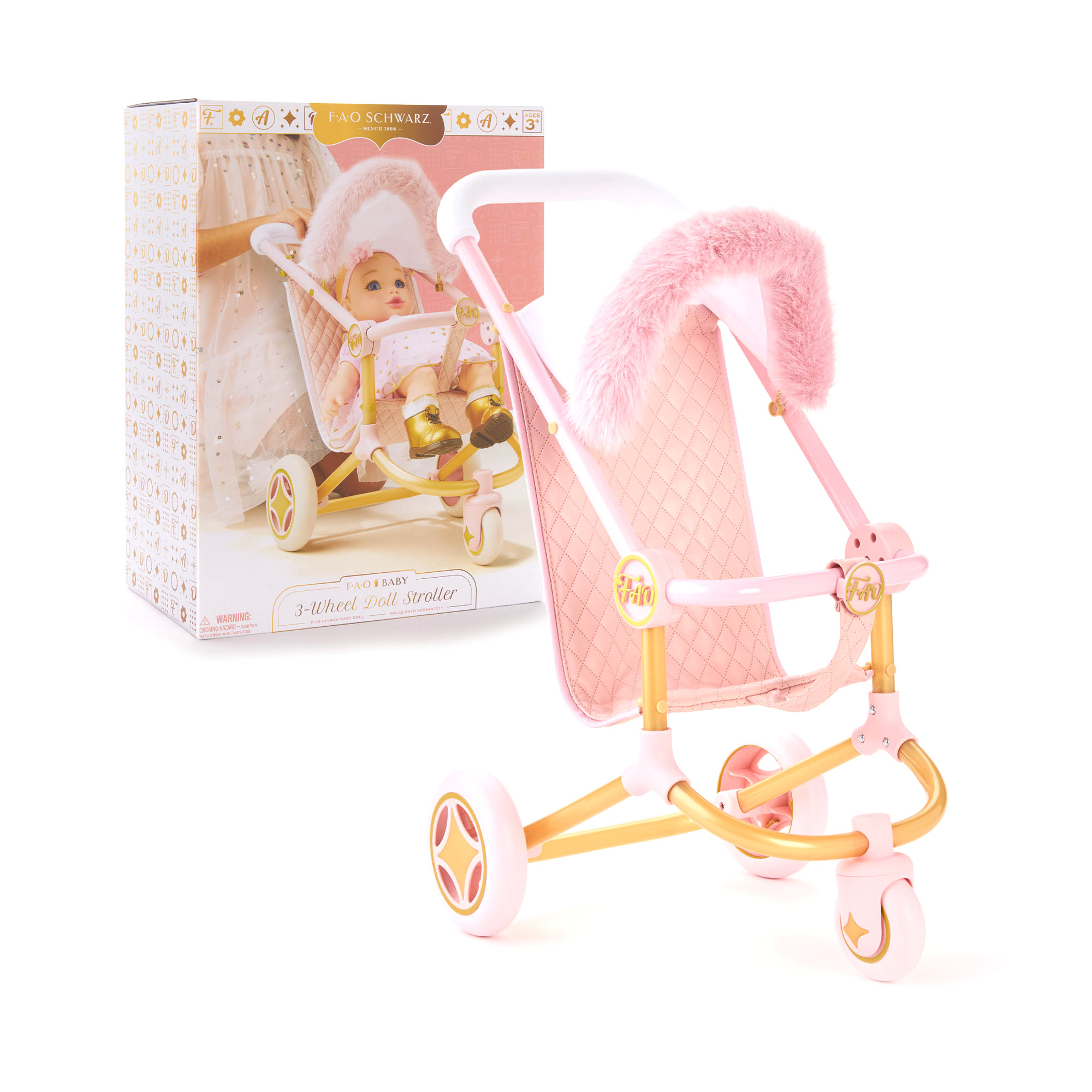 Passeggino giocattolo per bambole con 3 ruote fao baby - FAO Schwarz