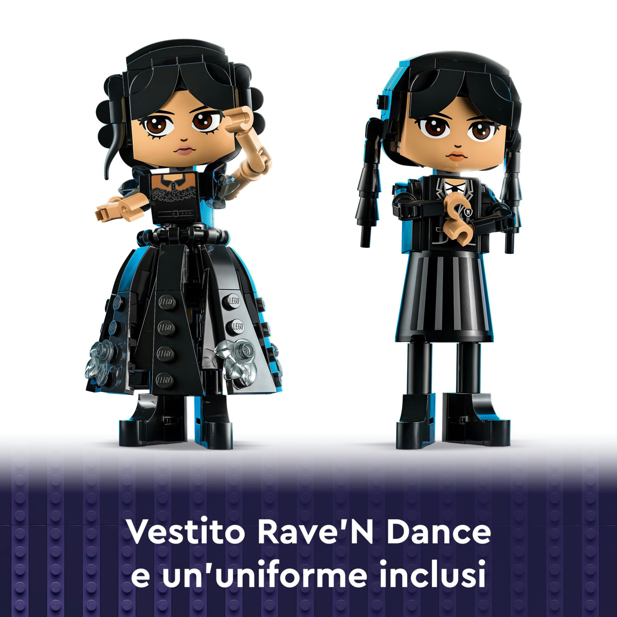 Lego wednesday 76781 il dormitorio di mercoledì ed enid, casa giocattolo con 4 mini bamboline, giochi per bambini 10+ anni - MERCOLEDI, Lego