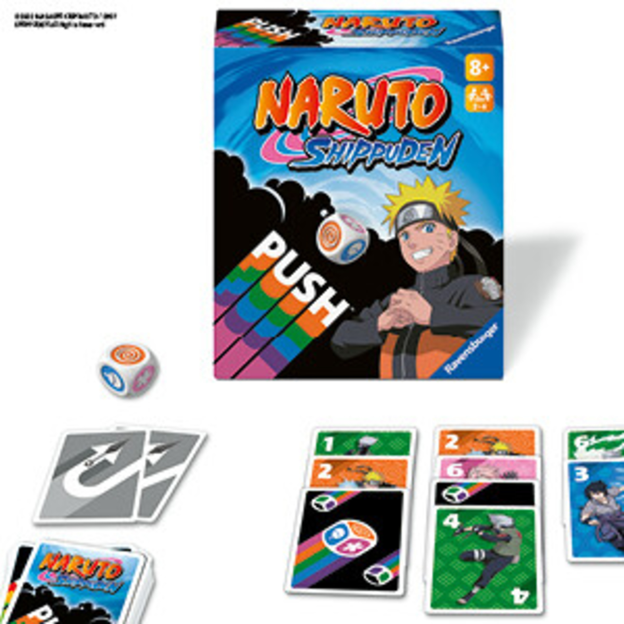 Naruto push, gioco di carte per tutta la famiglia, 8+ anni - ravensburger - RAVENSBURGER