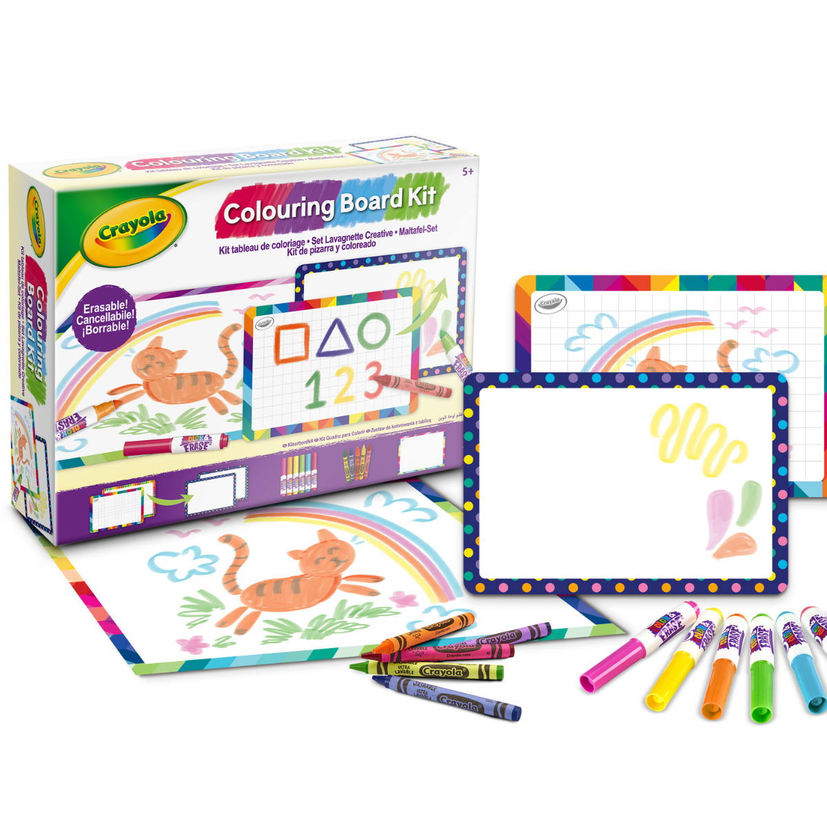 Crayola set lavagnette bianche creative - attività educativa per bambini dai 5 anni - CRAYOLA