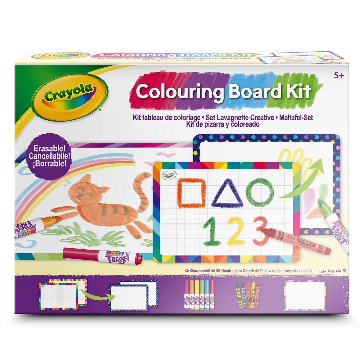 Crayola set lavagnette bianche creative - attività educativa per bambini dai 5 anni - CRAYOLA