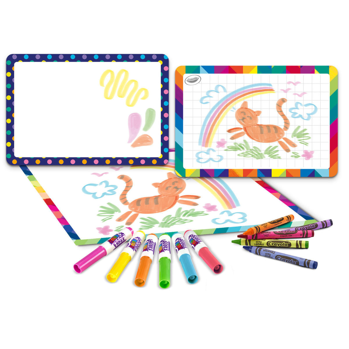 Crayola set lavagnette bianche creative - attività educativa per bambini dai 5 anni - CRAYOLA