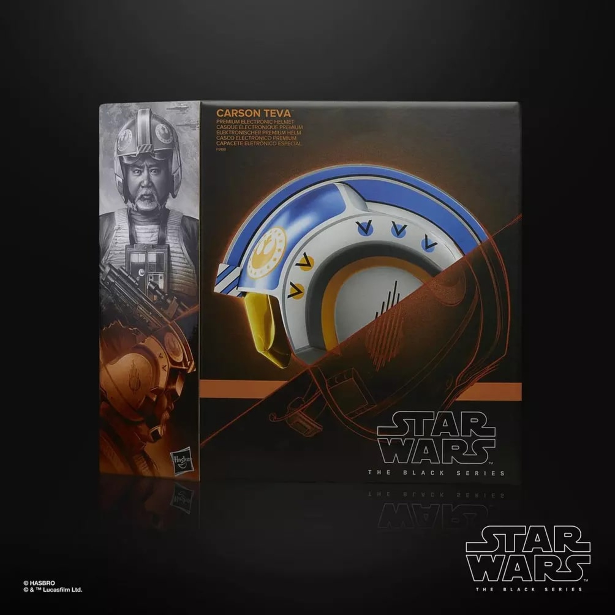 Casco elettronico star wars the black series di carson teva - dettagli e suoni realistici - perfetto da collezione - Star Wars