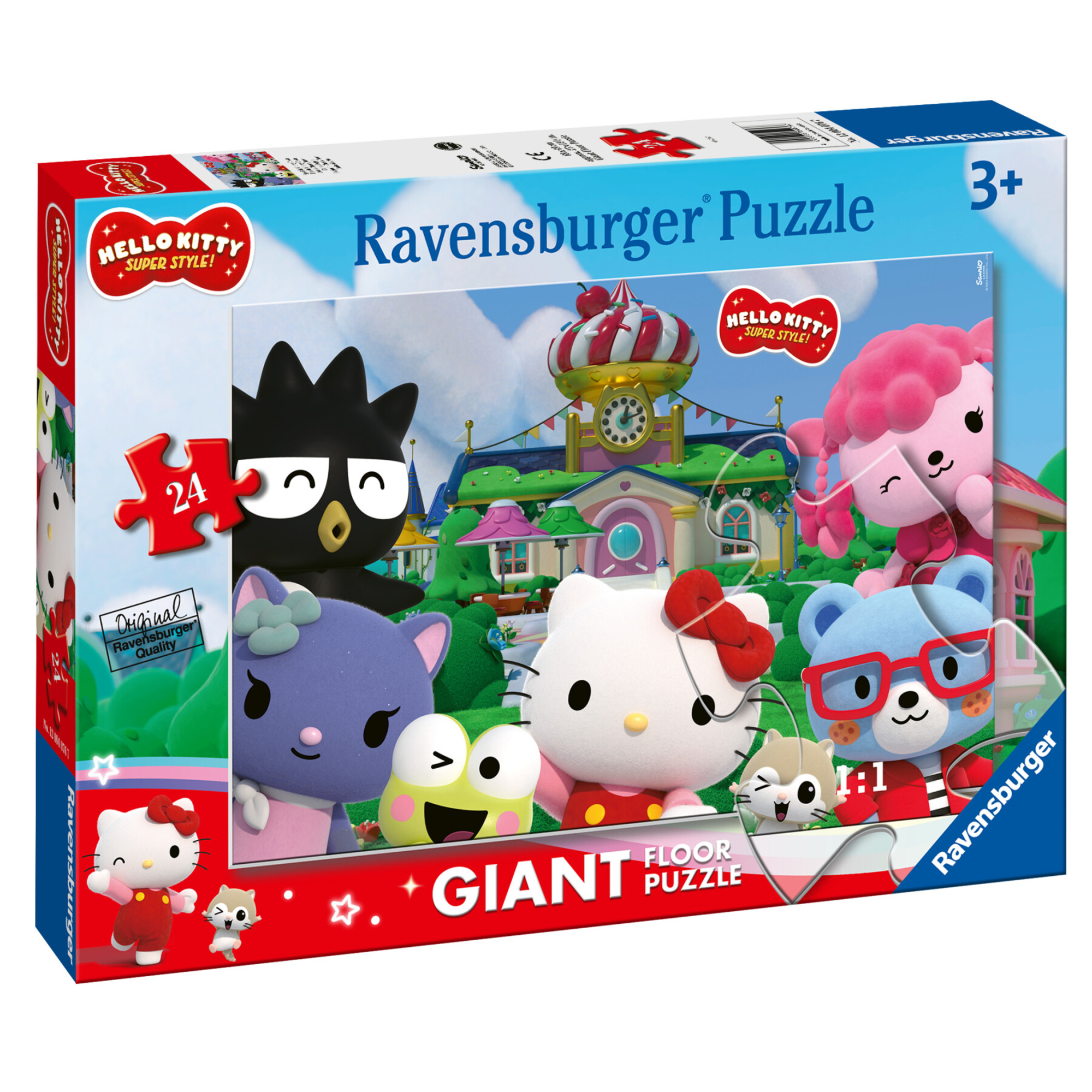 Puzzle hello kitty, collezione 24 giant pavimento, 24 pezzi, età raccomandata 3+ anni - ravensburger - Hello Kitty