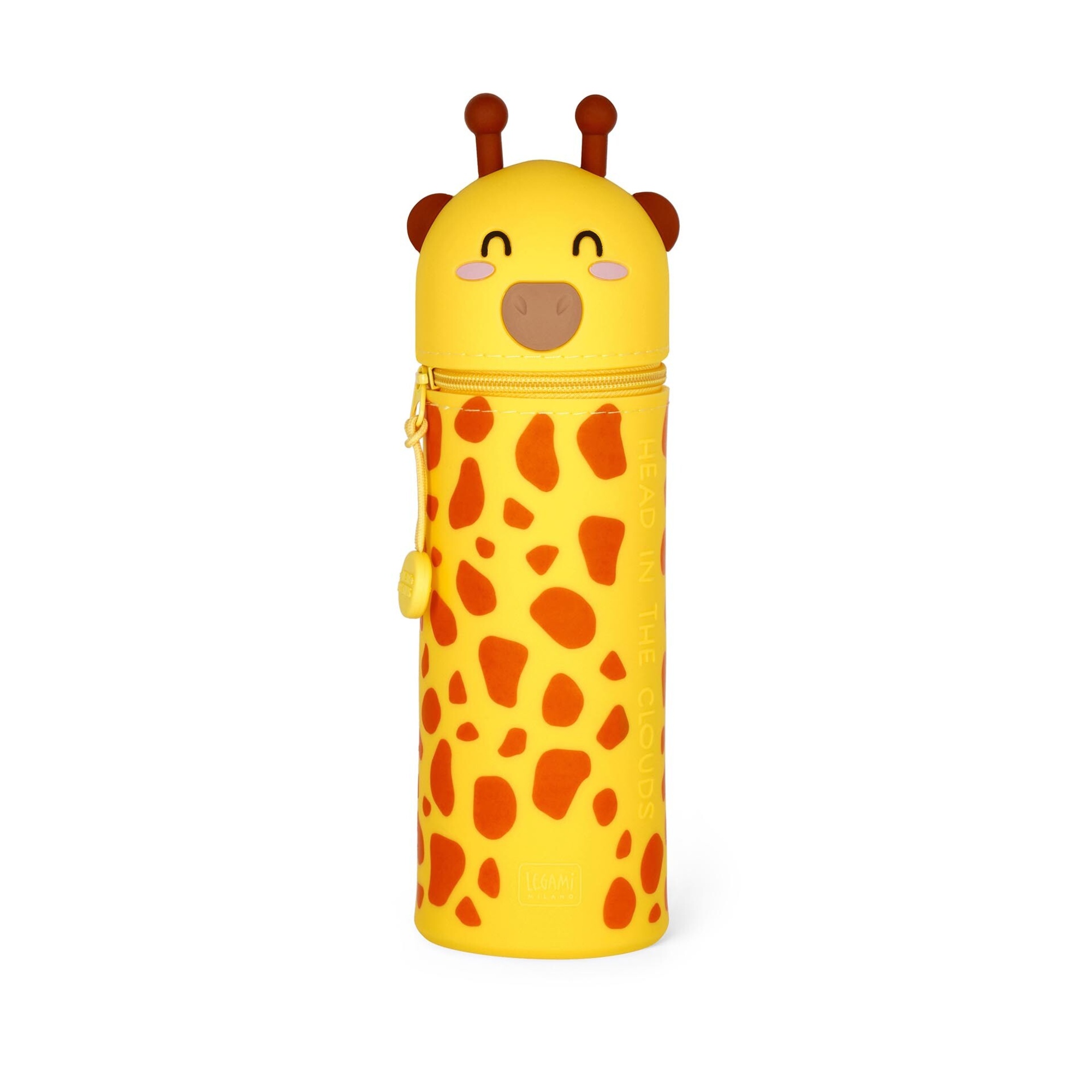 Astuccio giraffa 2 in 1 in morbido silicone - kawaii - extraordinary stationery - LEGAMI
