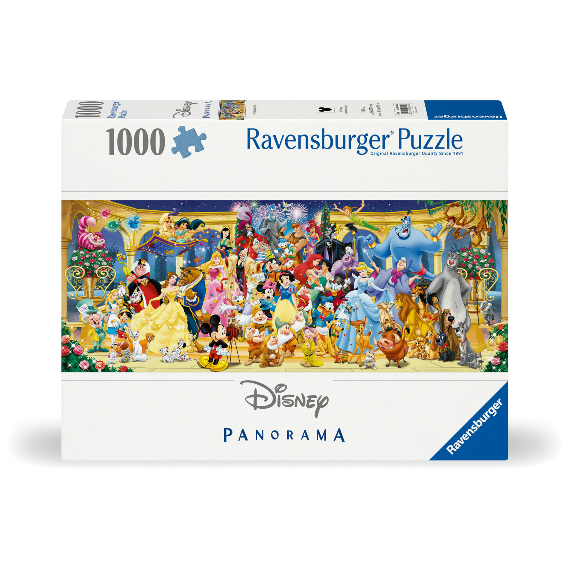 Puzzle panorama: disney, collezione panorama, 1000 pezzi, puzzle adulti - ravensburger - Disney