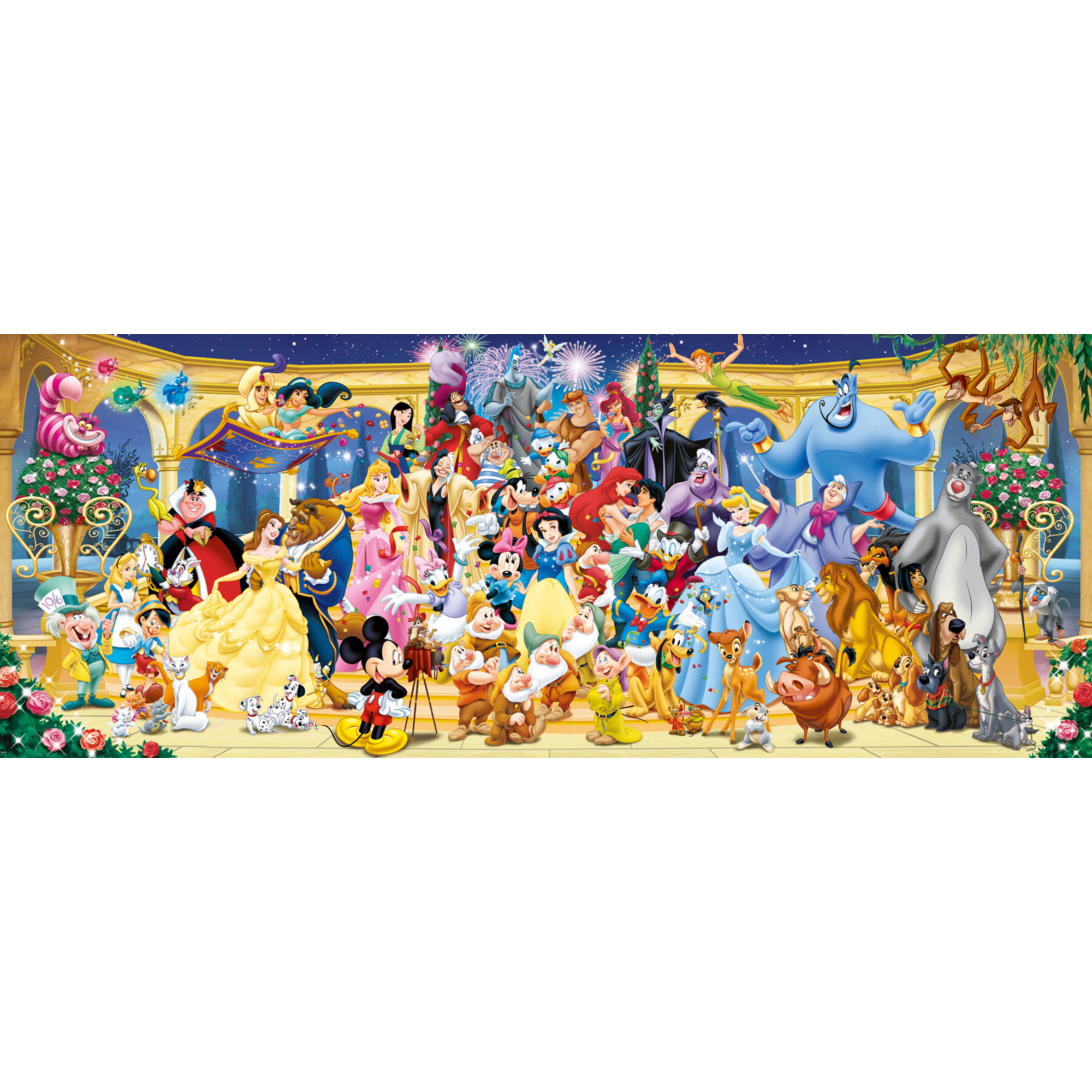 Puzzle panorama: disney, collezione panorama, 1000 pezzi, puzzle adulti - ravensburger - Disney