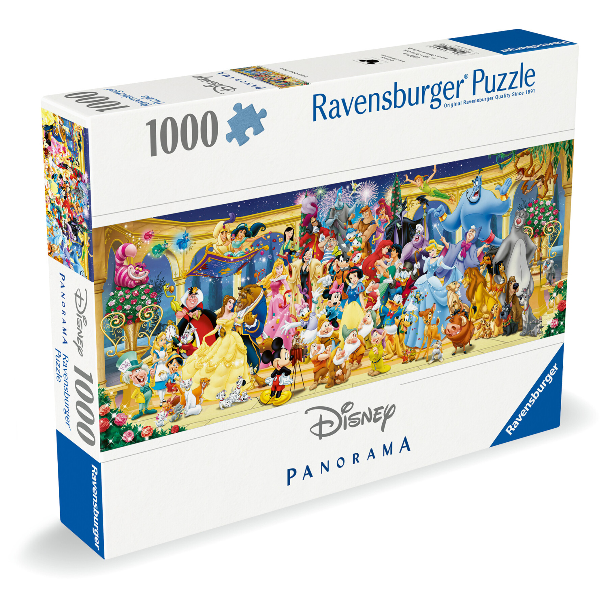 Puzzle panorama: disney, collezione panorama, 1000 pezzi, puzzle adulti - ravensburger - Disney