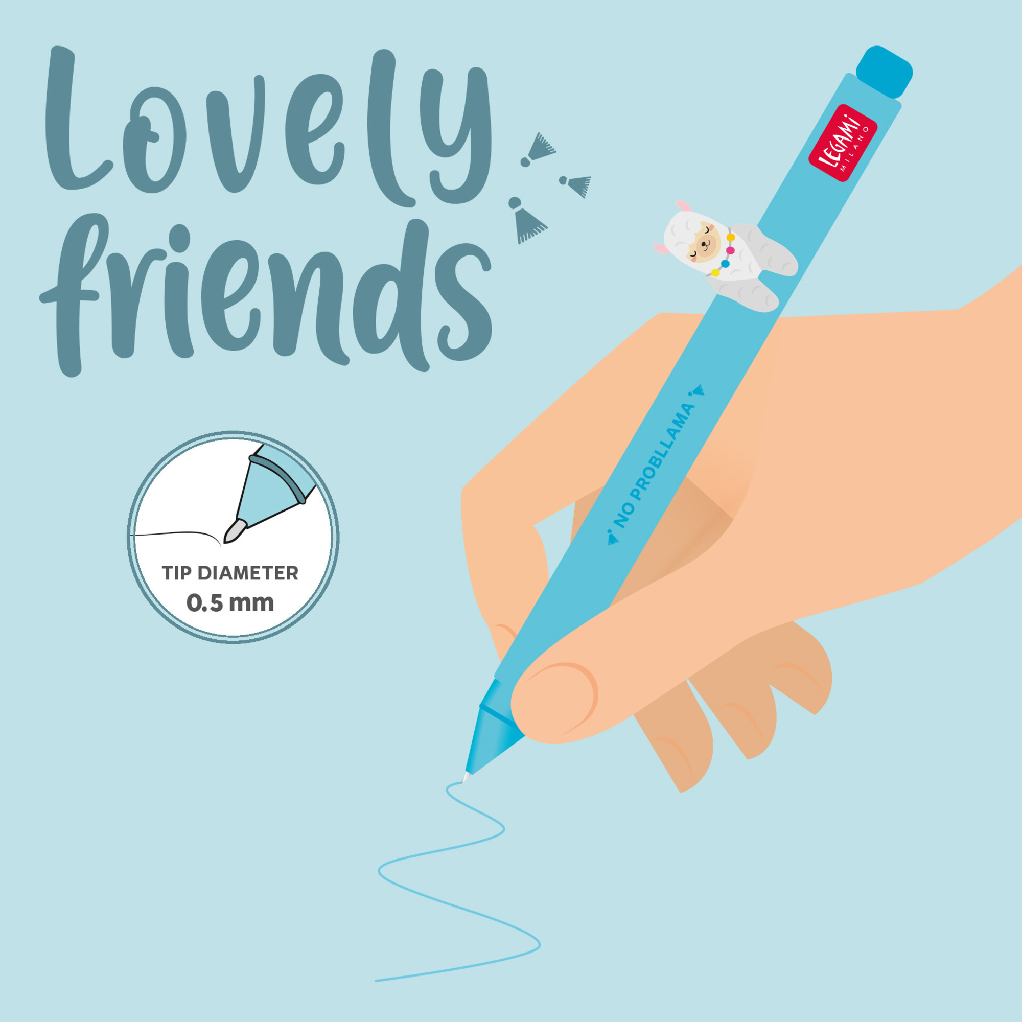 Penna gel lama - lovely friends - extraordinary stationery - LEGAMI