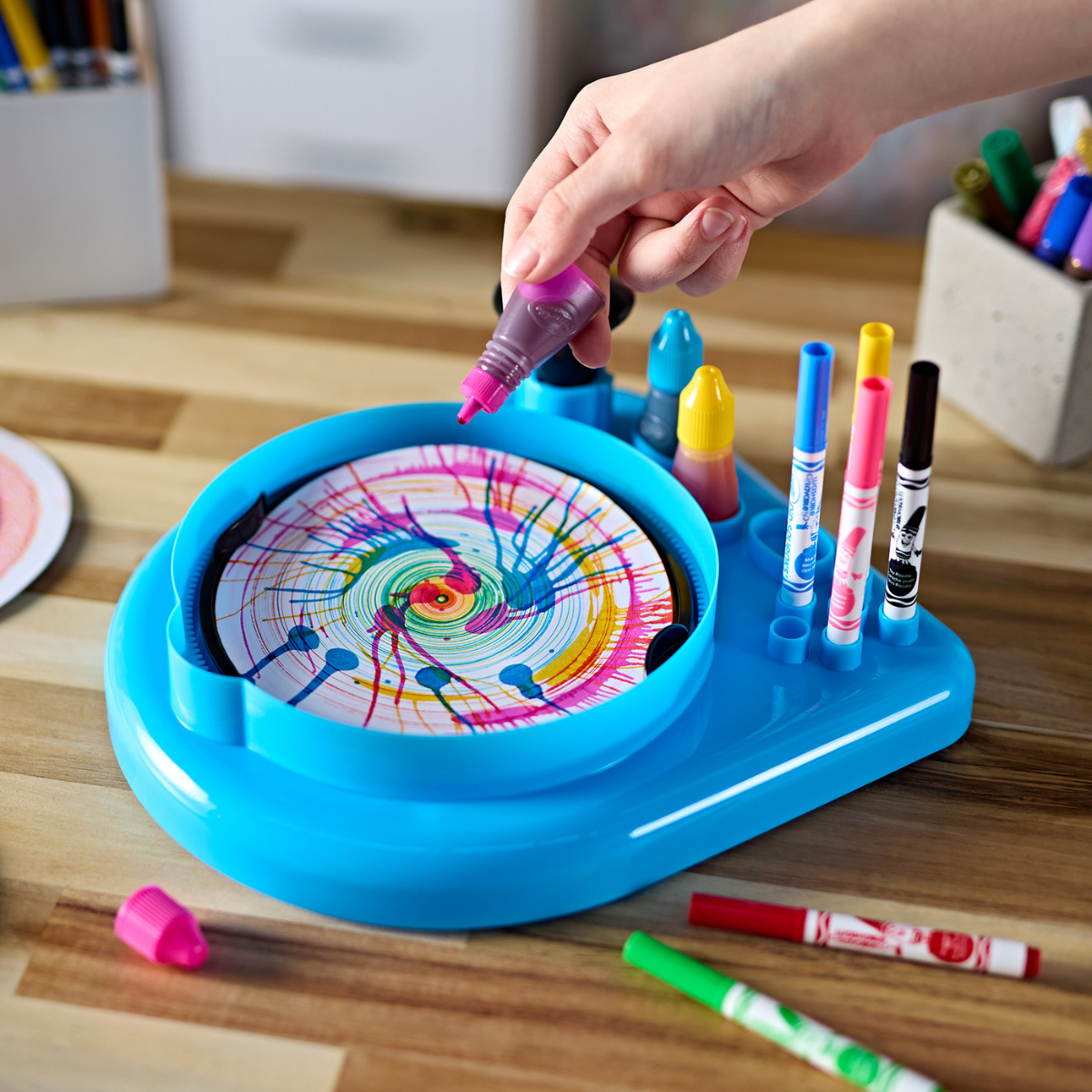 Crayola spin & spiral art station set - crea vortici di colore - CRAYOLA