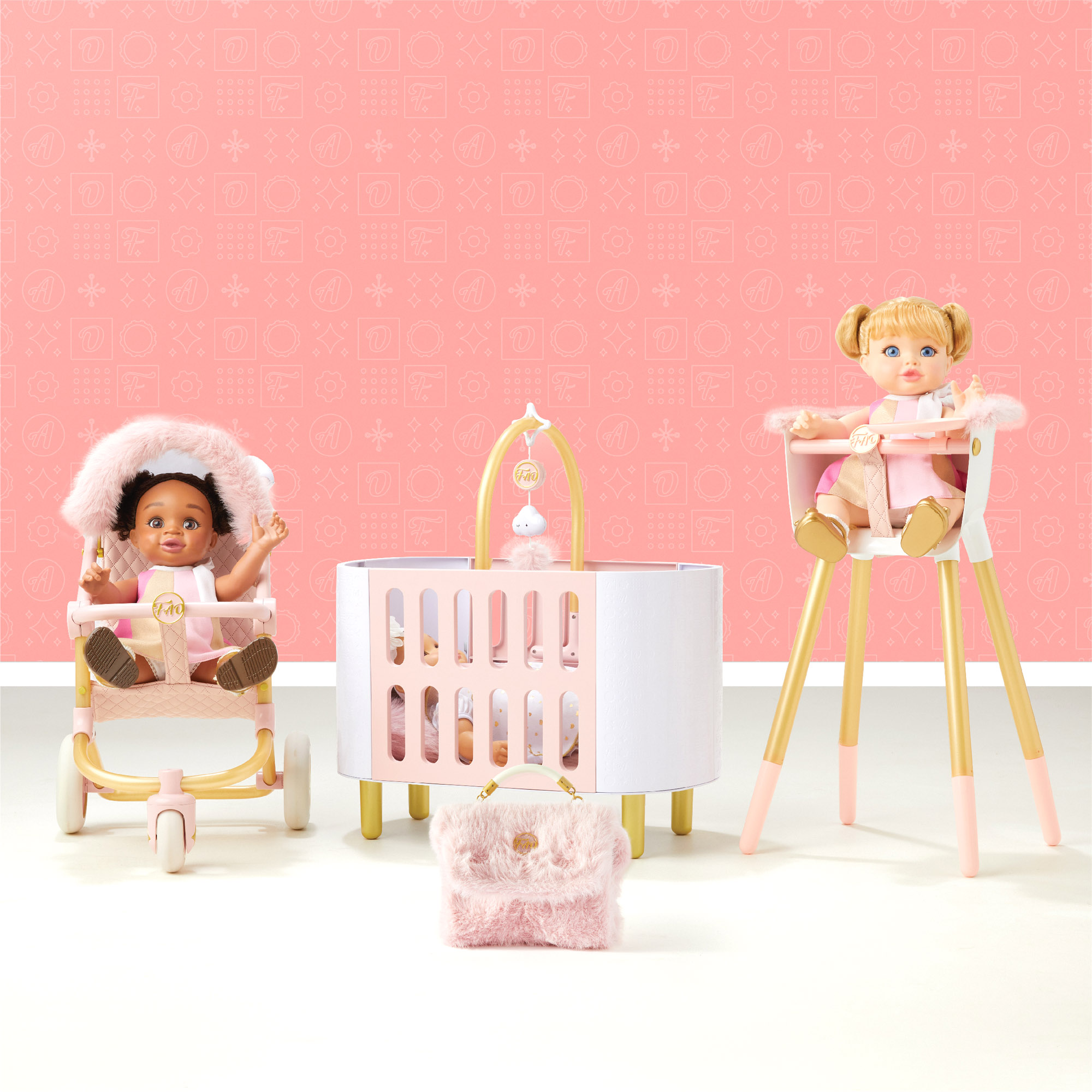 Culla con giostrina musicale per bambole fao baby - FAO Schwarz