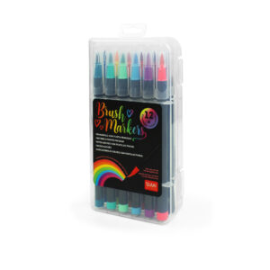 Set di 12 pennarelli con punta pennello - brush markers - extraordinary stationery - LEGAMI