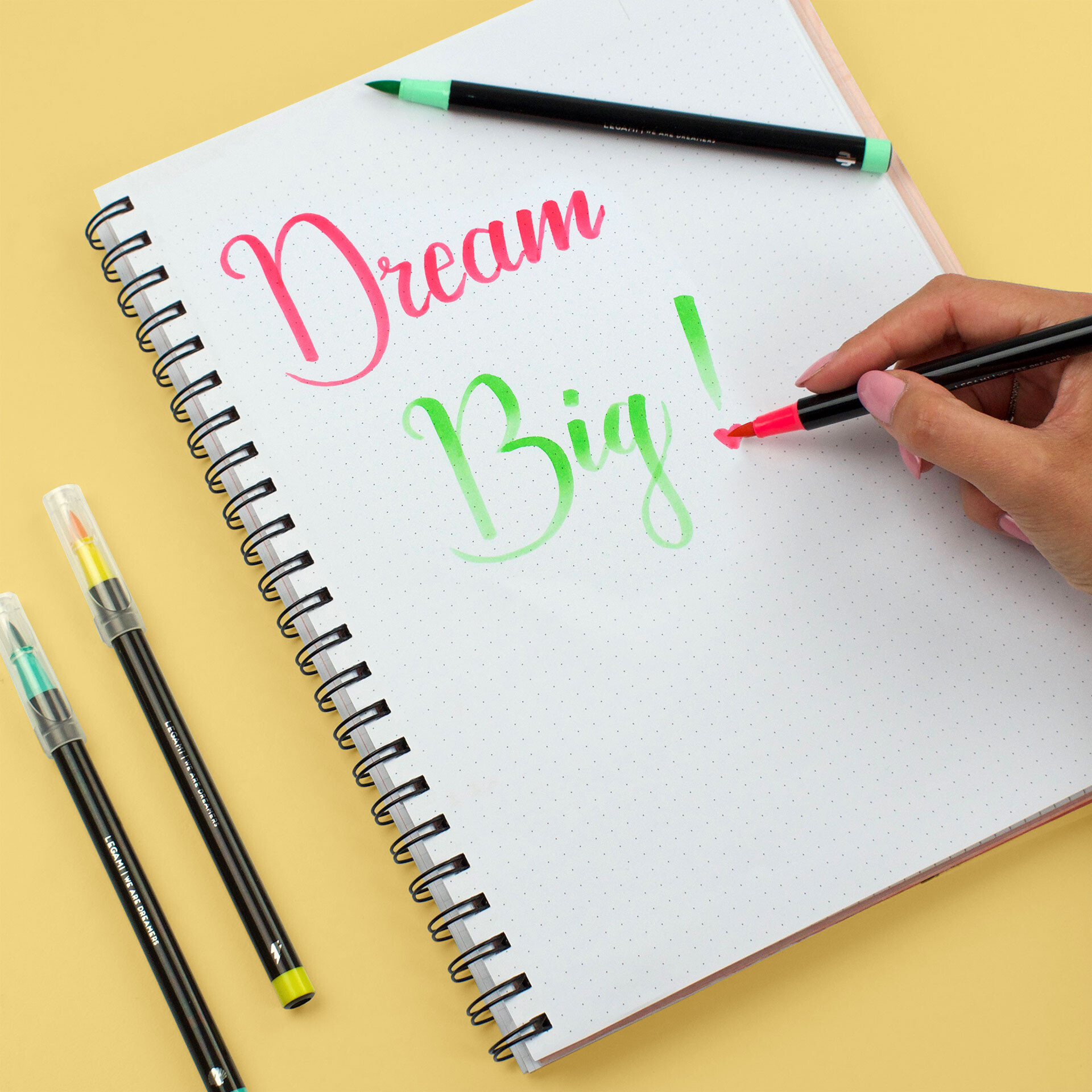 Set di 12 pennarelli con punta pennello - brush markers - extraordinary stationery - LEGAMI