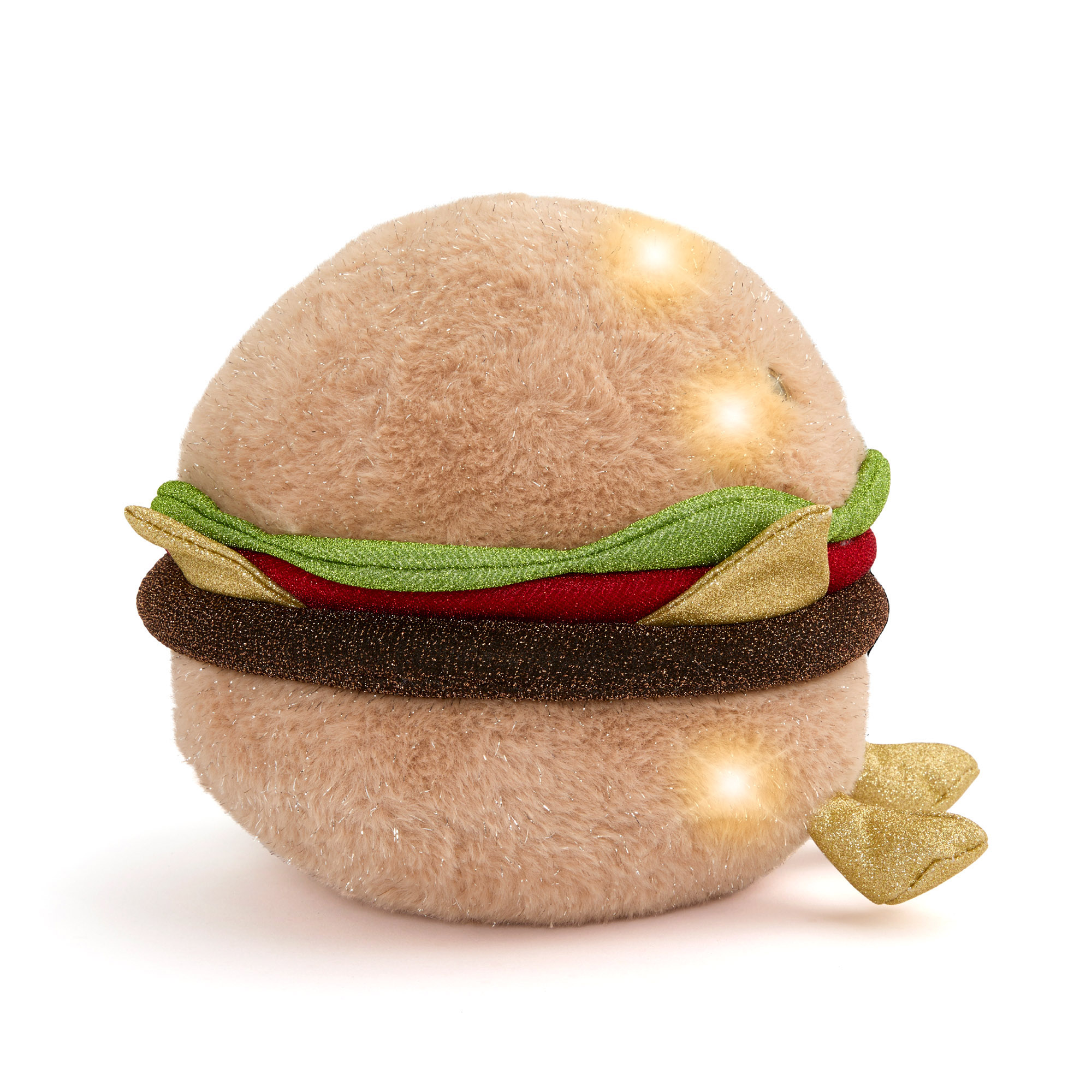 Peluche hamburger glow brights con luci e audio, 28 cm - FAO Schwarz