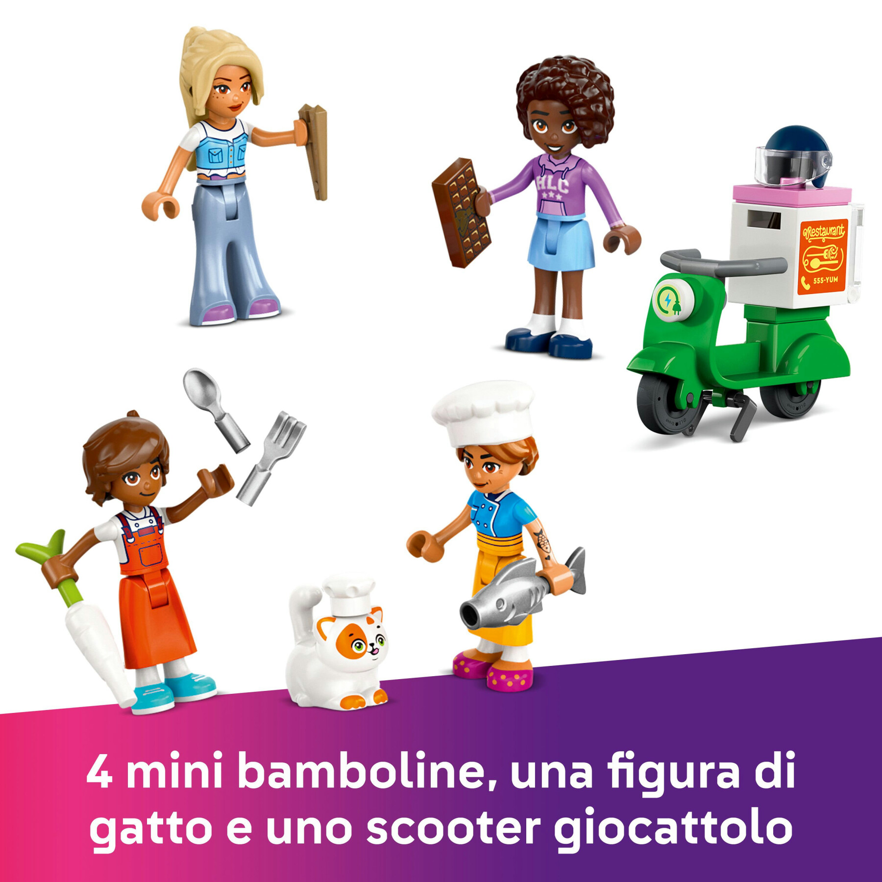 Lego friends 42655 ristorante e scuola di cucina, giochi creativi per le abilità sociali per bambine 8+, regalo di compleanno - LEGO FRIENDS