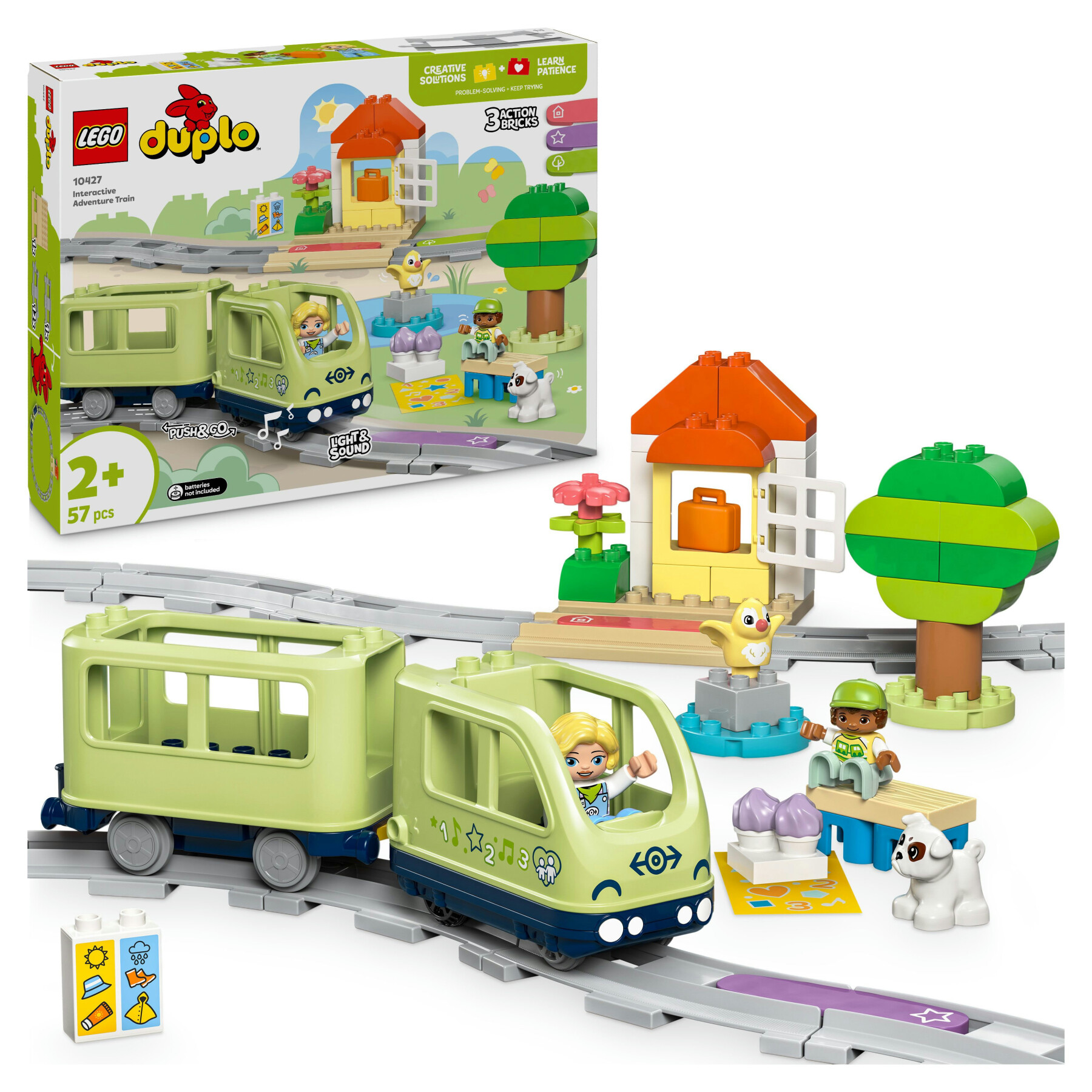 Lego duplo 10427 treno d’avventura interattivo, giochi educativi per bambini 2+ con mattoncini multifunzione, regalo didattico - LEGO DUPLO