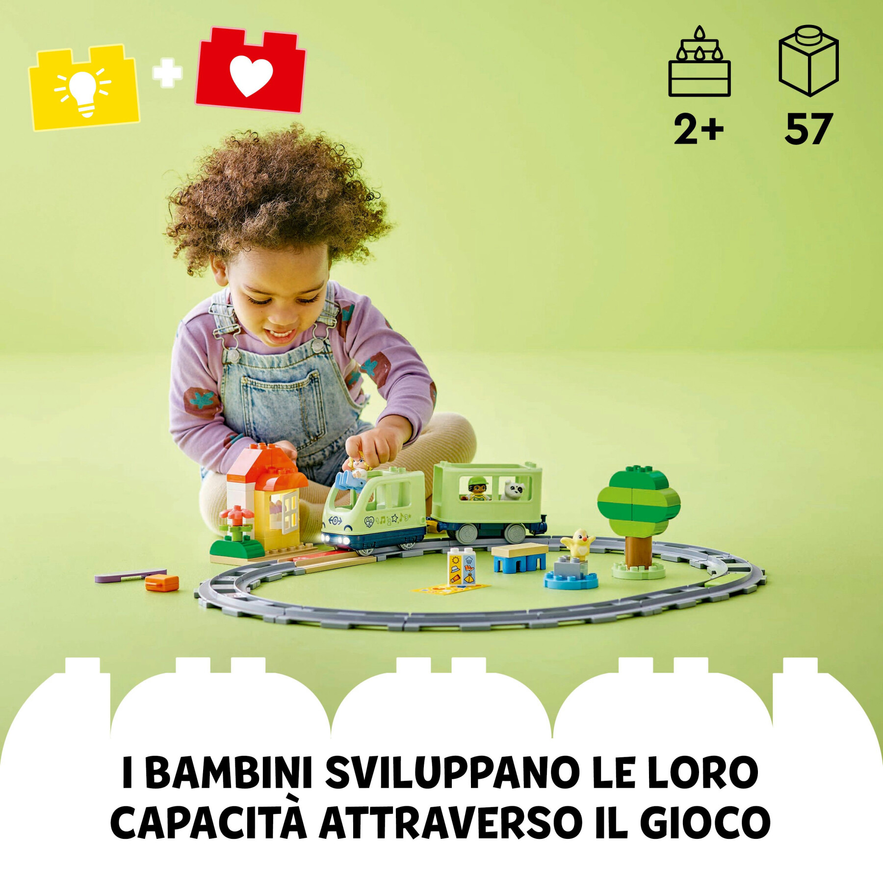 Lego duplo 10427 treno d’avventura interattivo, giochi educativi per bambini 2+ con mattoncini multifunzione, regalo didattico - LEGO DUPLO