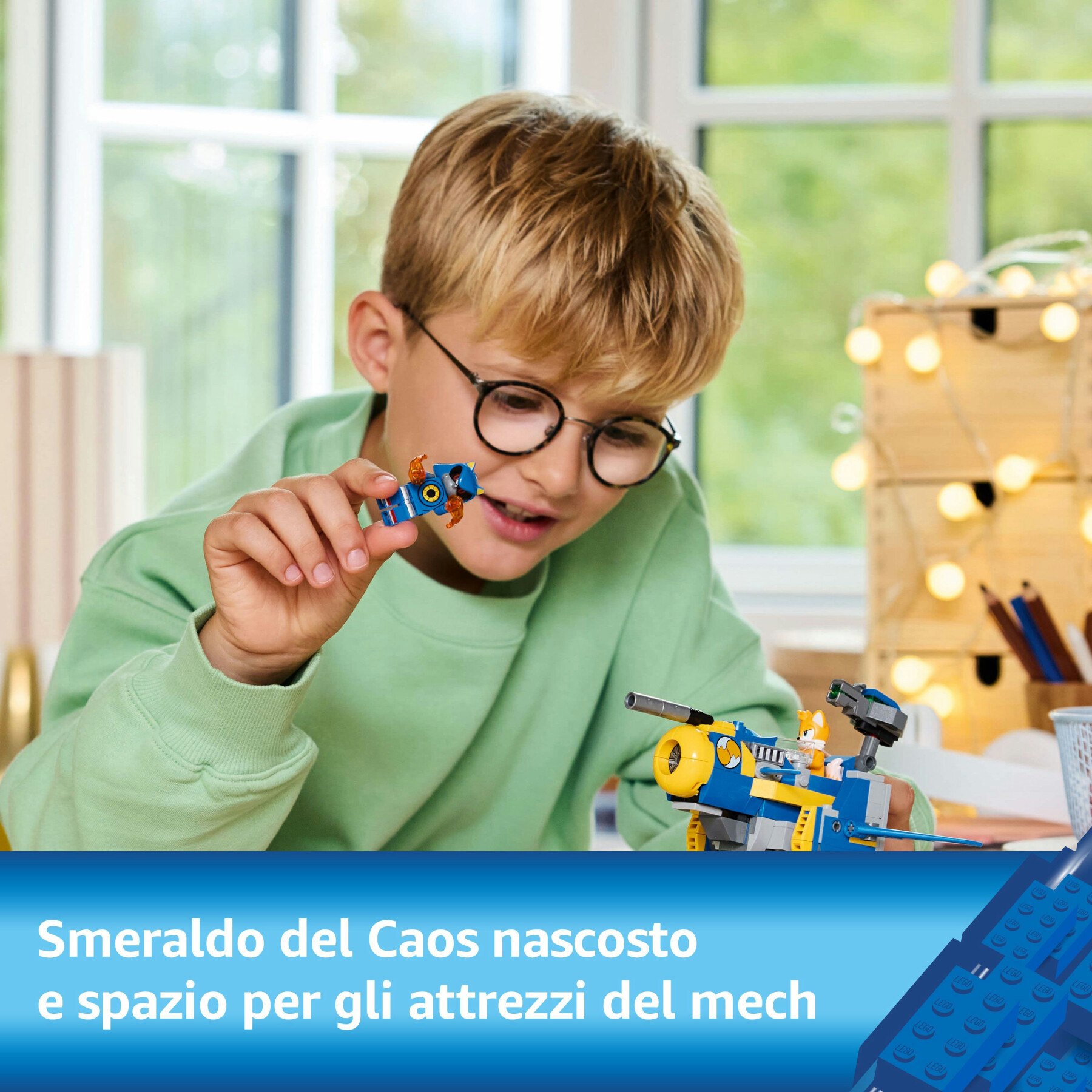 Lego sonic 77002 cyclone vs. metal sonic, giochi d'azione per bambini 8+ con mech robot giocattolo trasformabile e personaggio - Lego