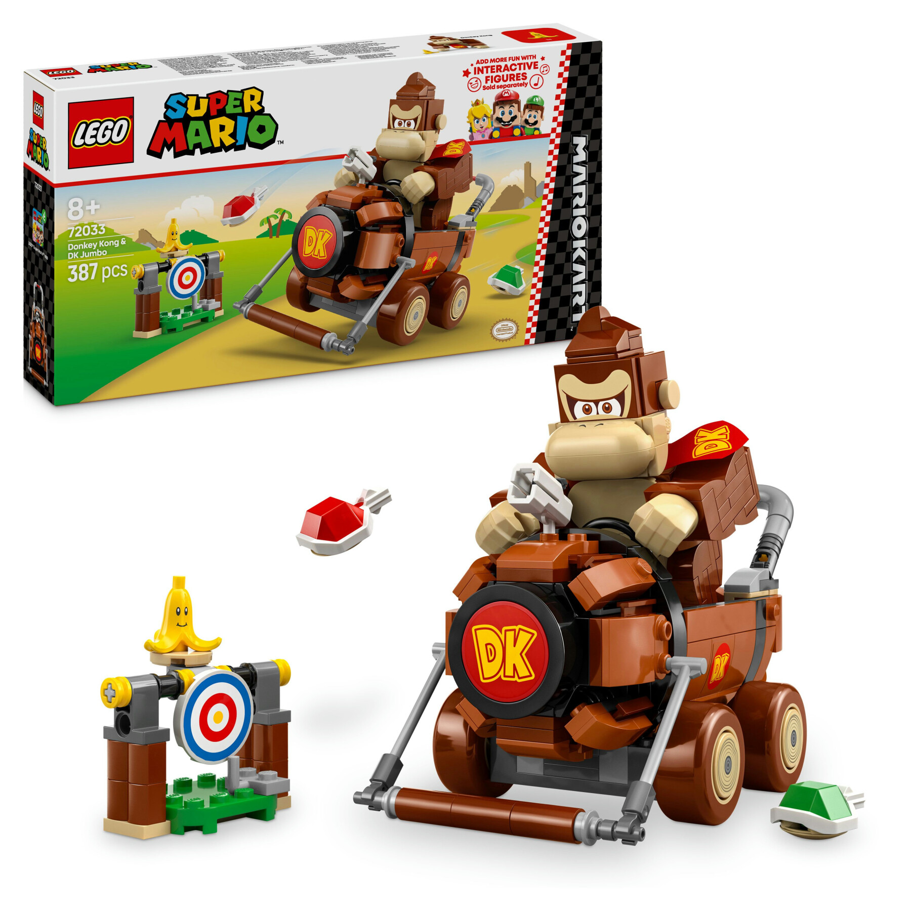 Lego super mario 72033 mario kart: donkey kong e maxibarile dk, auto da costruire con personaggio nintendo, giochi bambini 8+ - LEGO® Super Mario™