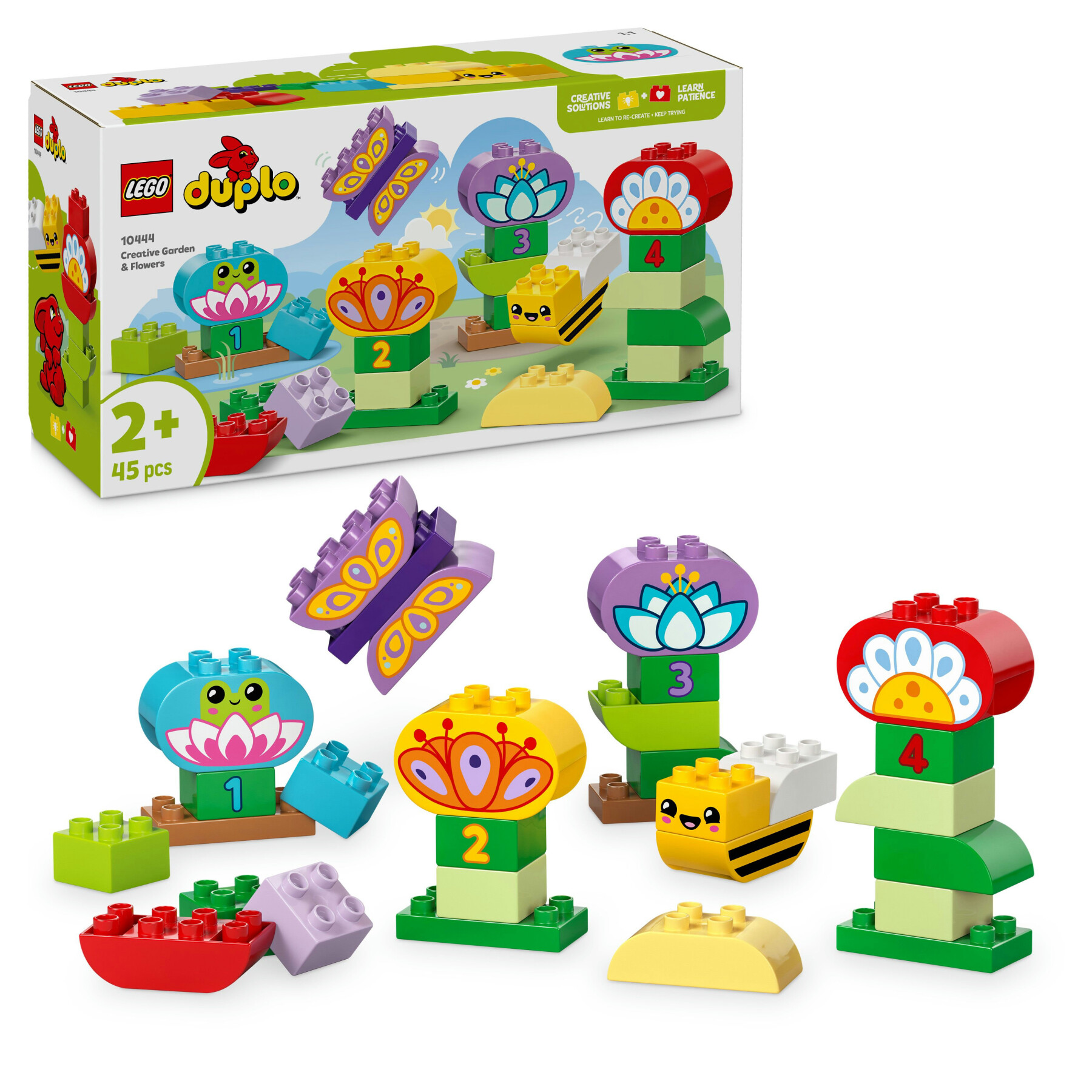 Lego duplo 10444 giardino e fiori creativi, giochi educativi per l'apprendimento dei numeri bambini 2+ con animali giocattolo - LEGO DUPLO