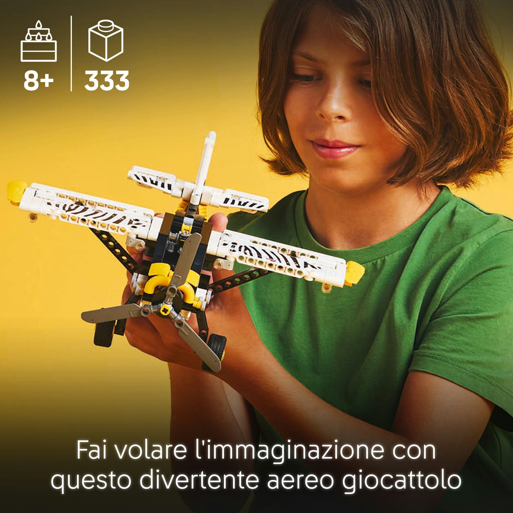 Lego technic 42198 aereo bush, aeroplano giocattolo da costruire, giochi per bambini 8+, modellino di veicolo con funzioni - LEGO TECHNIC