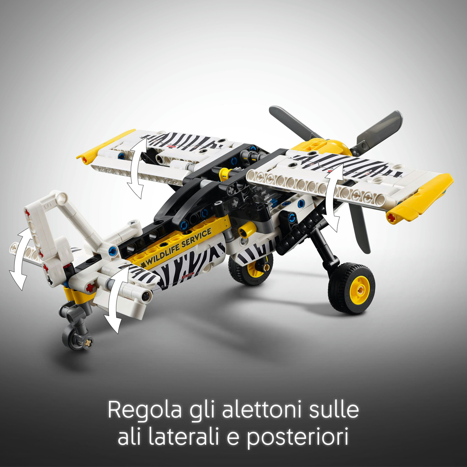 Lego technic 42198 aereo bush, aeroplano giocattolo da costruire, giochi per bambini 8+, modellino di veicolo con funzioni - LEGO TECHNIC