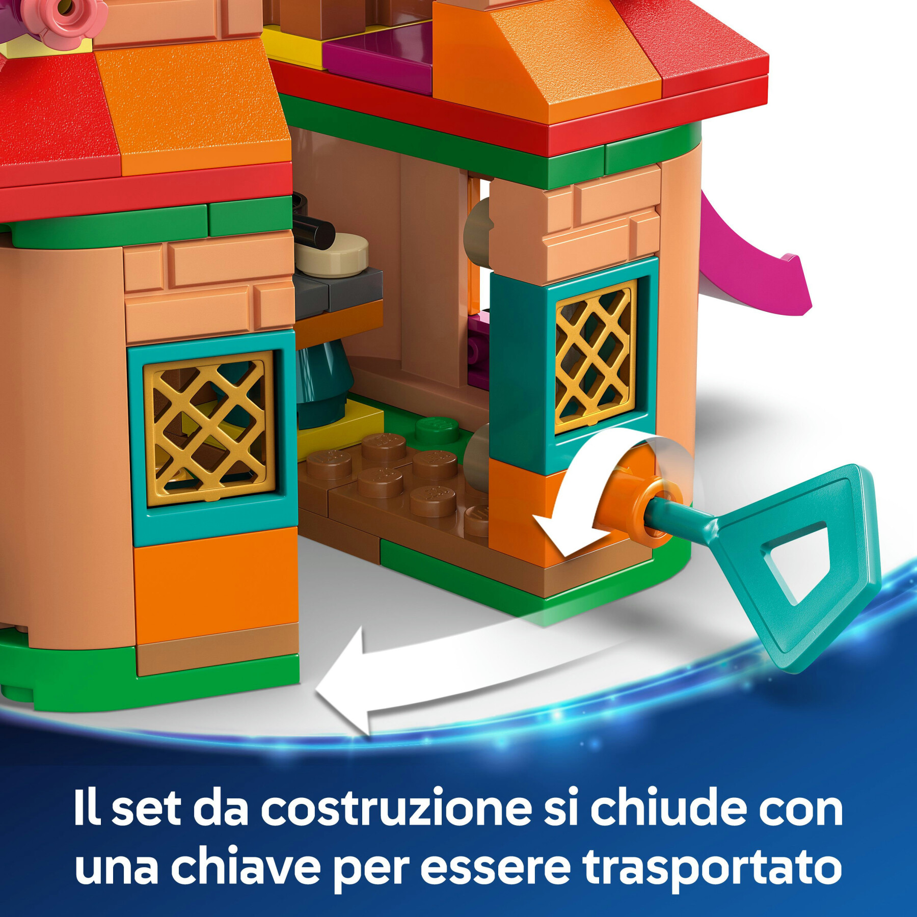 Lego  disney 43261 mini-casa encanto, casa delle bambole giocattolo con 3 personaggi, giochi di fantasia per bambine 5+ - Lego