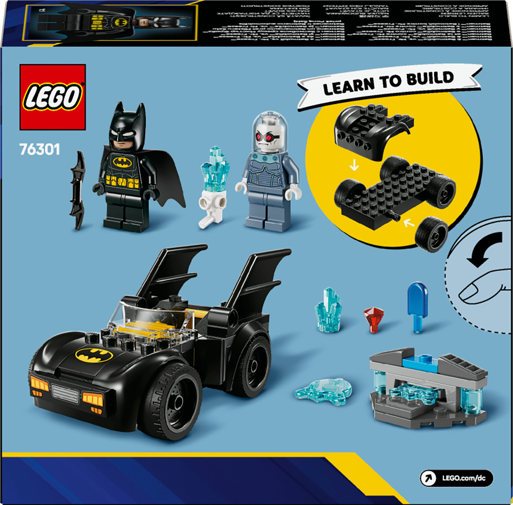 Lego dc 76301 batman e batmobile contro mr. freeze, macchina giocattolo del supereroe con 2 minifigure, giochi per bambini 4+ - LEGO SUPER HEROES