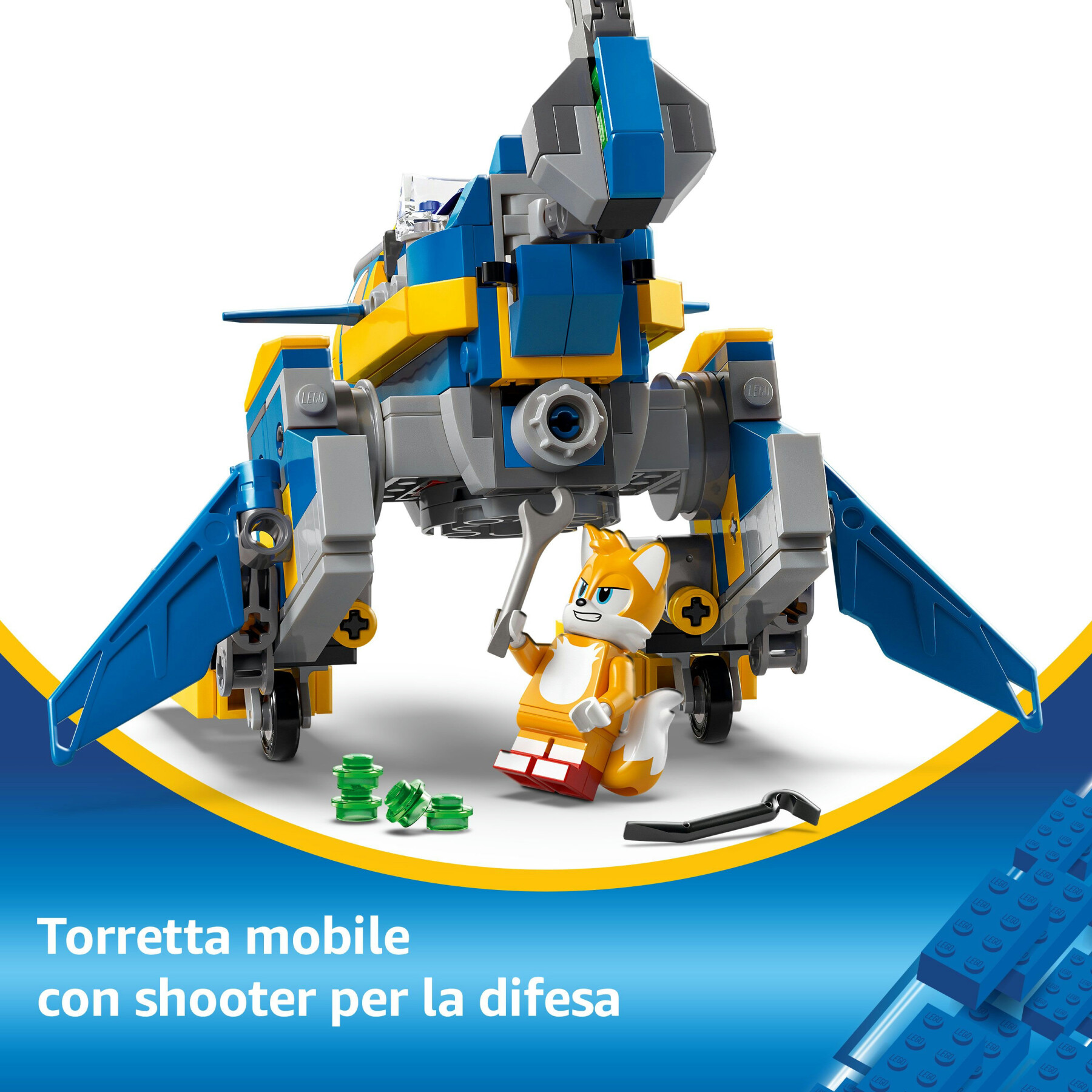 Lego sonic 77002 cyclone vs. metal sonic, giochi d'azione per bambini 8+ con mech robot giocattolo trasformabile e personaggio - Lego