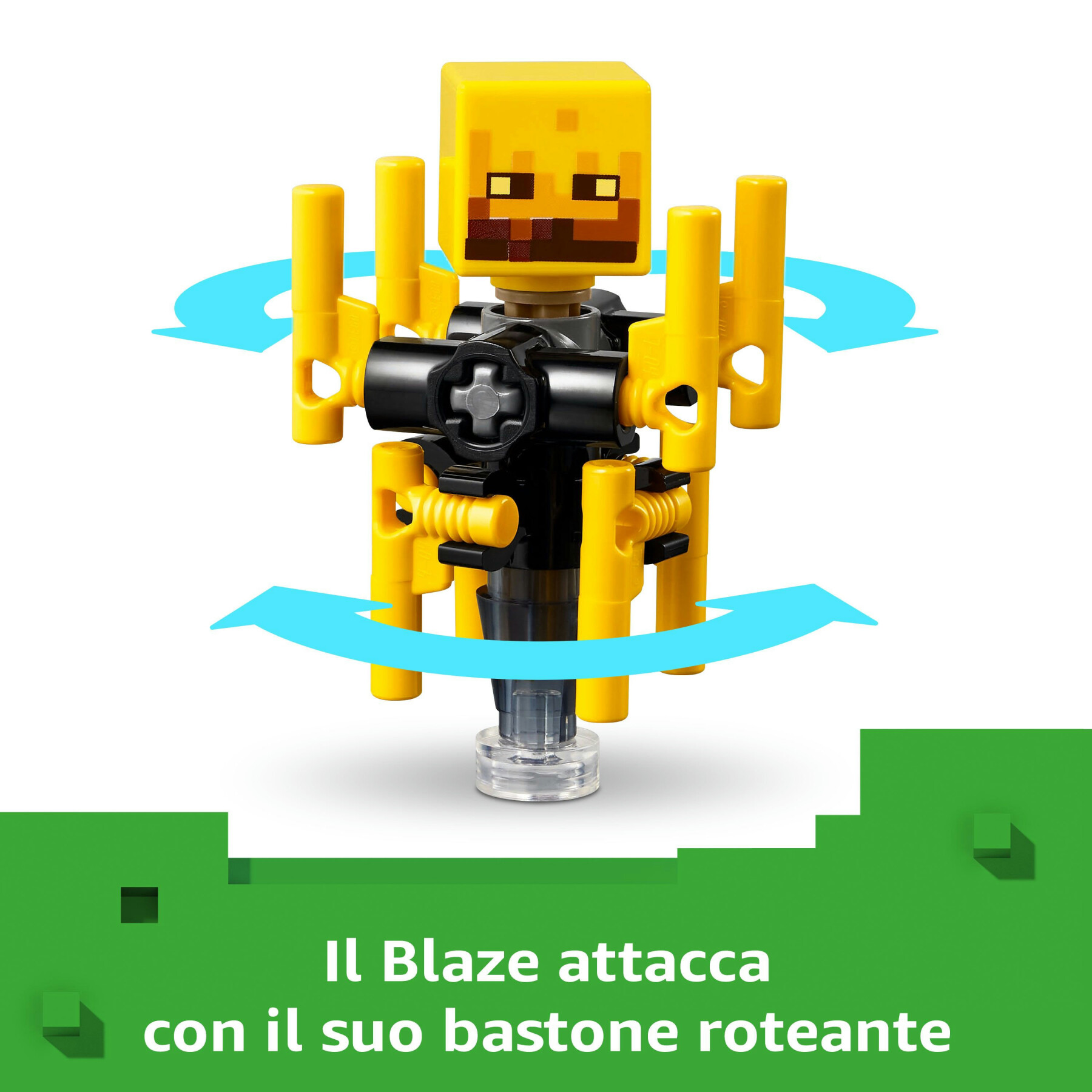 Lego minecraft 21266 battaglia sul ponte del nether, gioco d'avventura bambini 6+ con funzioni e 4 personaggi dal videogioco - MINECRAFT