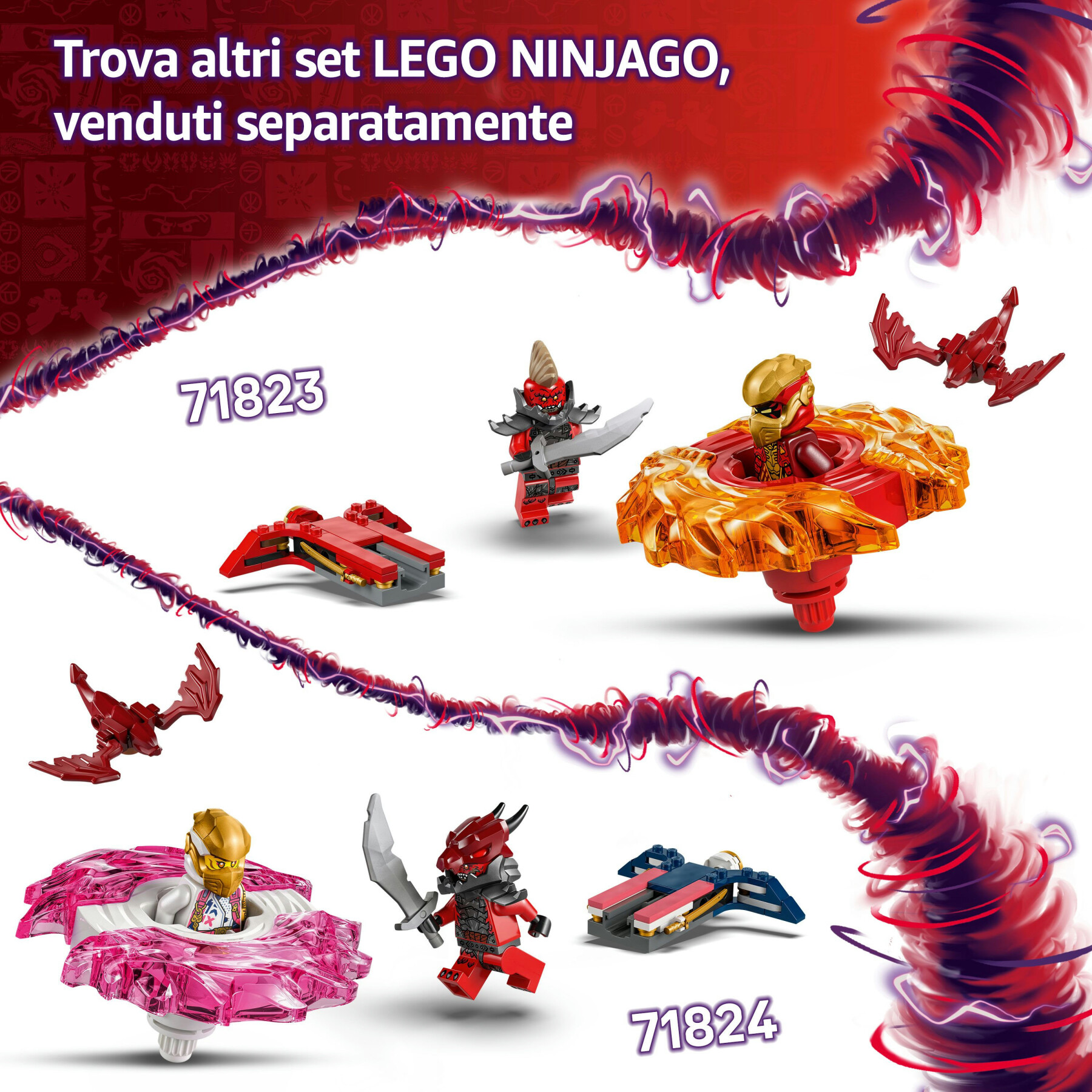 Lego ninjago 71827 mech da battaglia di zane - figura giocattolo ninja snodabile con 3 minifigure e armi, giochi bambini 6+ - LEGO NINJAGO