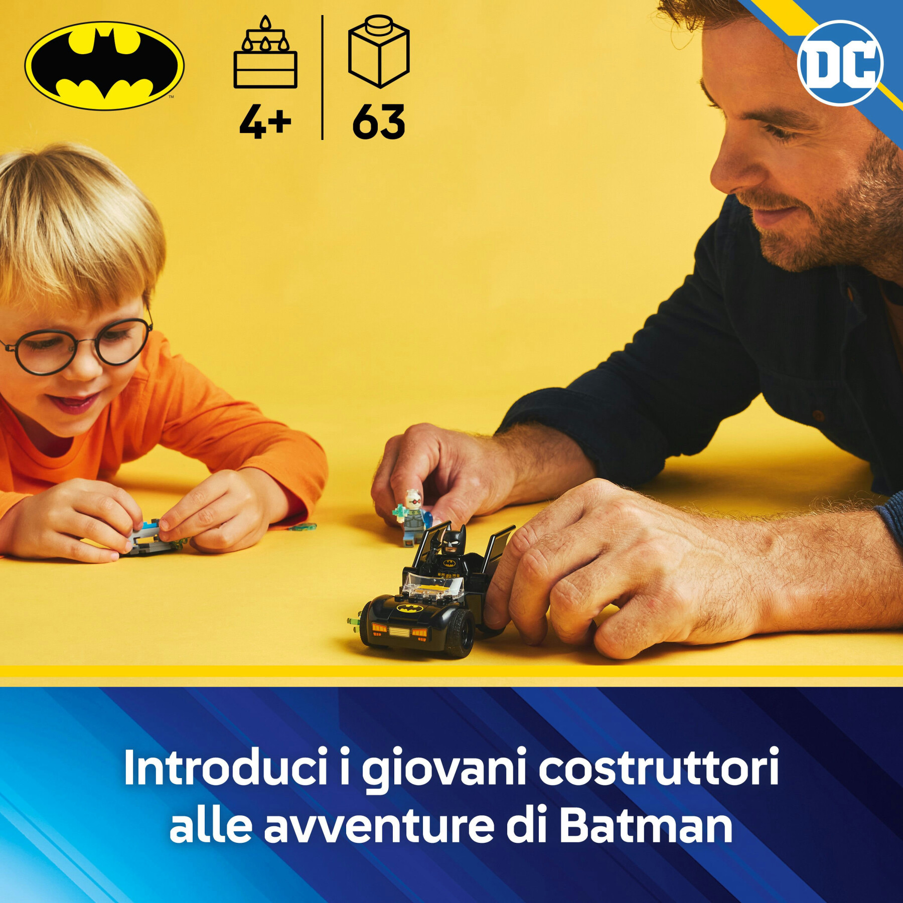 Lego dc 76301 batman e batmobile contro mr. freeze, macchina giocattolo del supereroe con 2 minifigure, giochi per bambini 4+ - LEGO SUPER HEROES