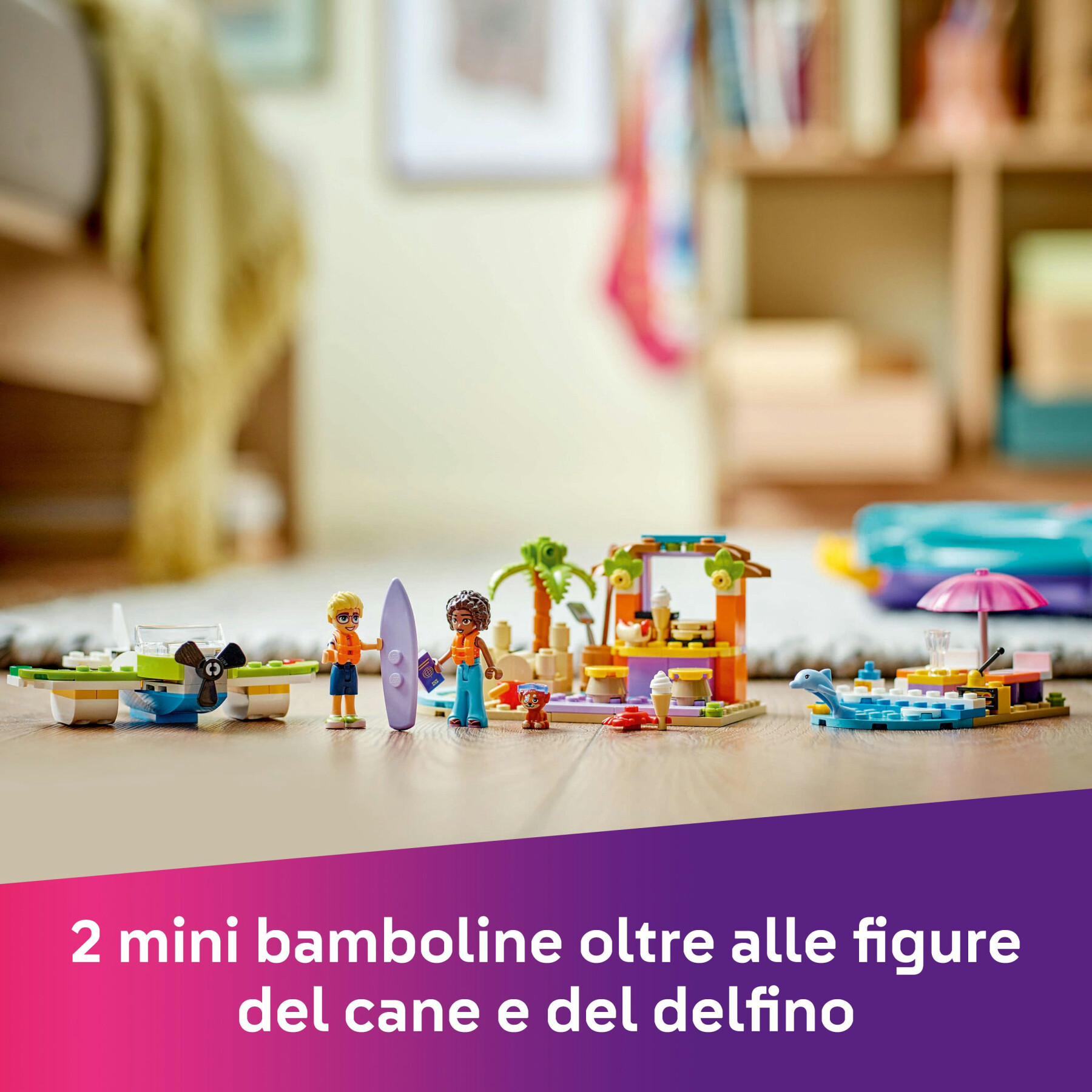 Lego friends 42672 valigia creativa da spiaggia e da viaggio, giochi 2 in 1 per bambine 5+, motoscafo e idrovolante giocattolo - LEGO FRIENDS