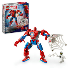 Lego marvel 76308 mech di spider-man contro anti-venom, action figure giocattolo snodabile con 2 minifigure, giochi bambini 6+ - LEGO SUPER HEROES