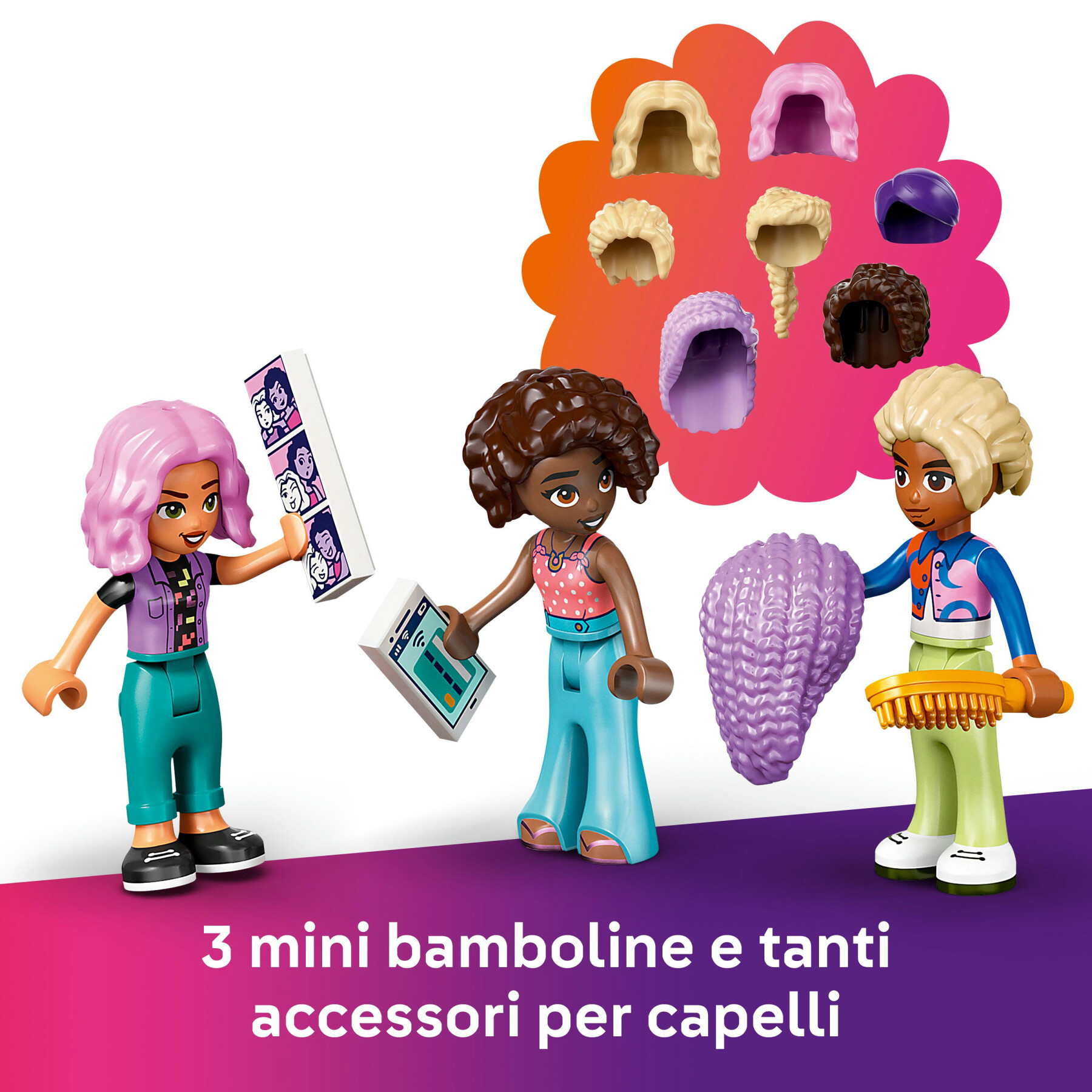 Lego friends 42662 parrucchiere e negozio di accessori, salone giocattolo con 3 personaggi, giochi creativi per bambine 7+ - LEGO FRIENDS