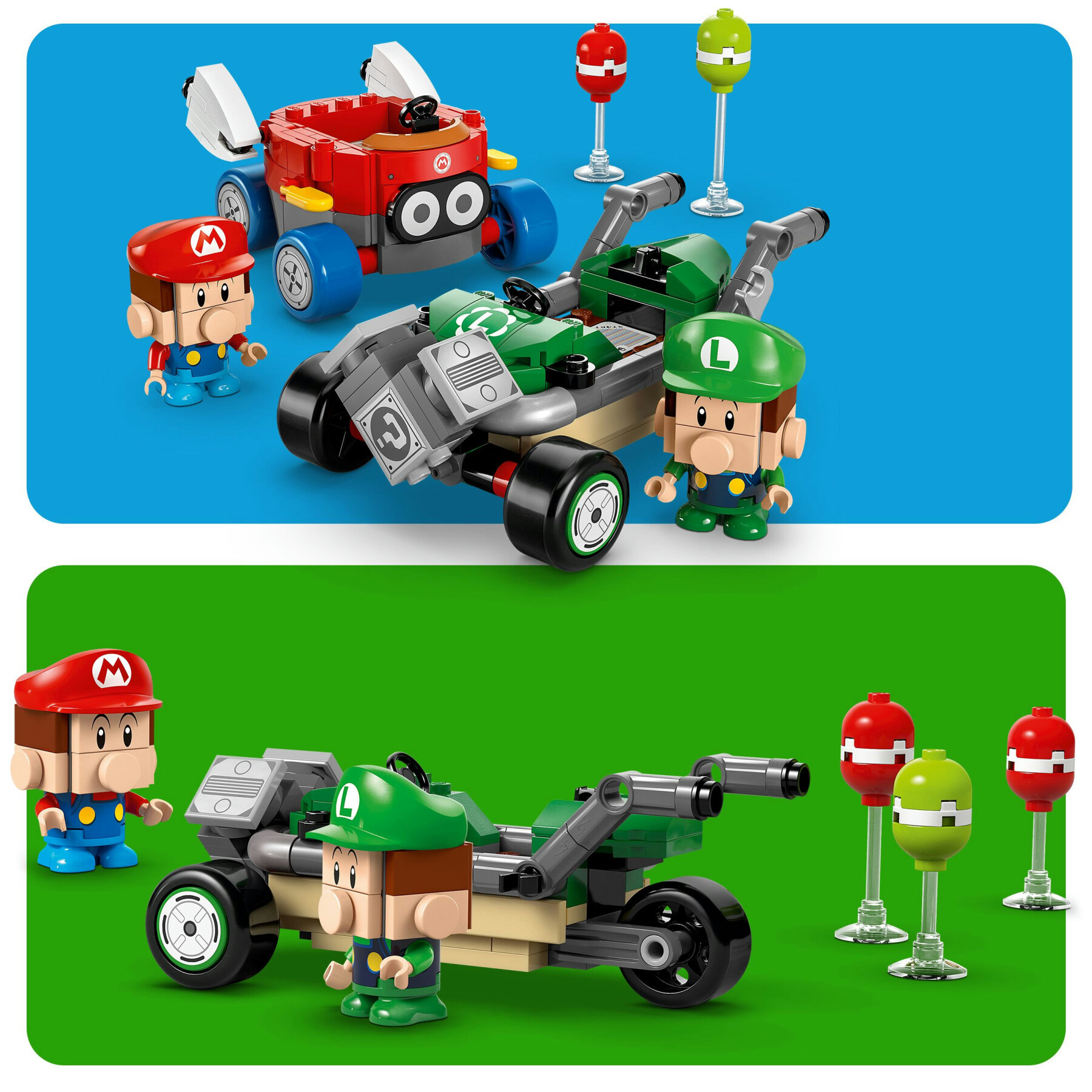 Lego super mario 72034 mario kart : baby mario vs baby luigi, 2 auto da corsa da costruire con personaggi, giochi bambini 8+ - LEGO® Super Mario™