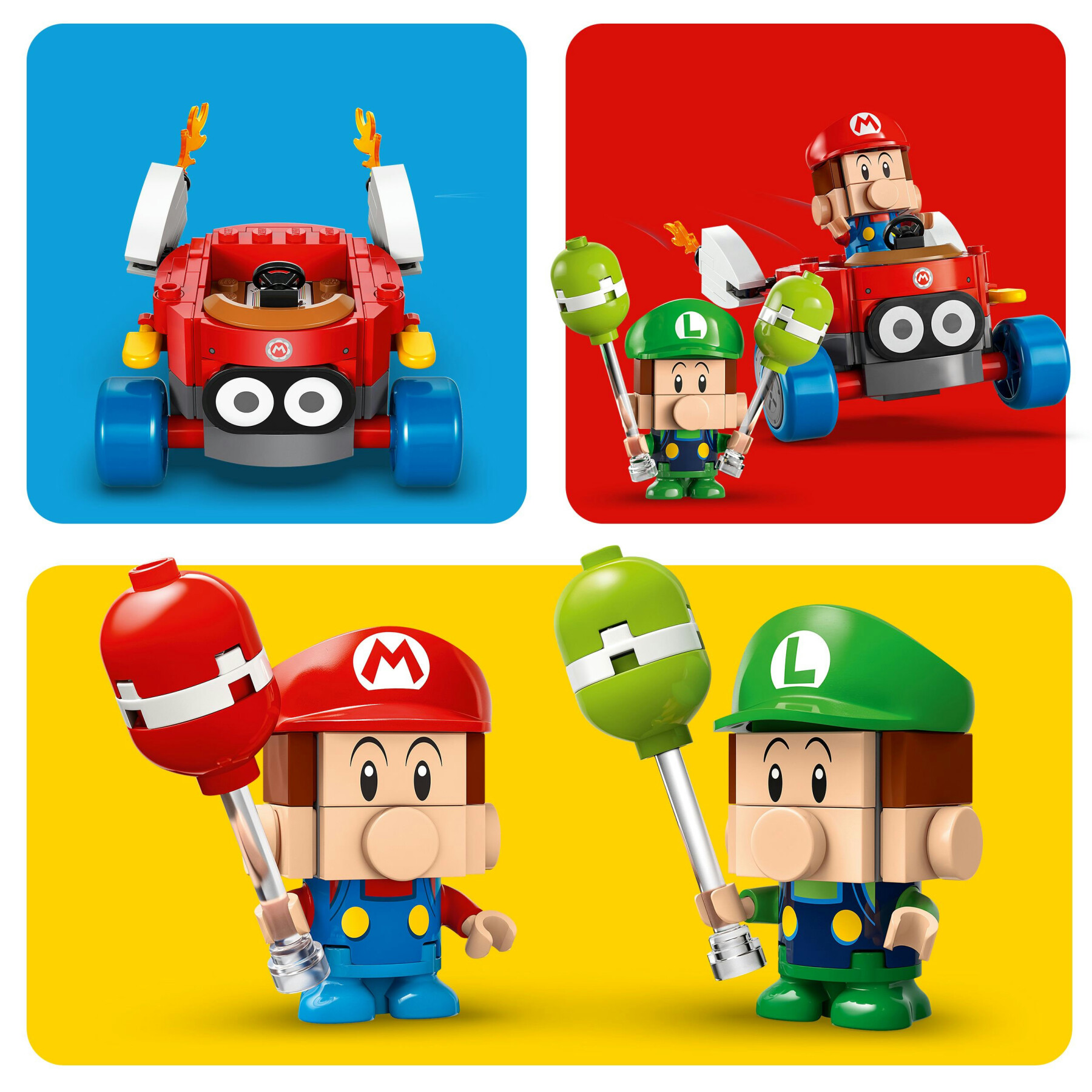 Lego super mario 72034 mario kart : baby mario vs baby luigi, 2 auto da corsa da costruire con personaggi, giochi bambini 8+ - LEGO® Super Mario™