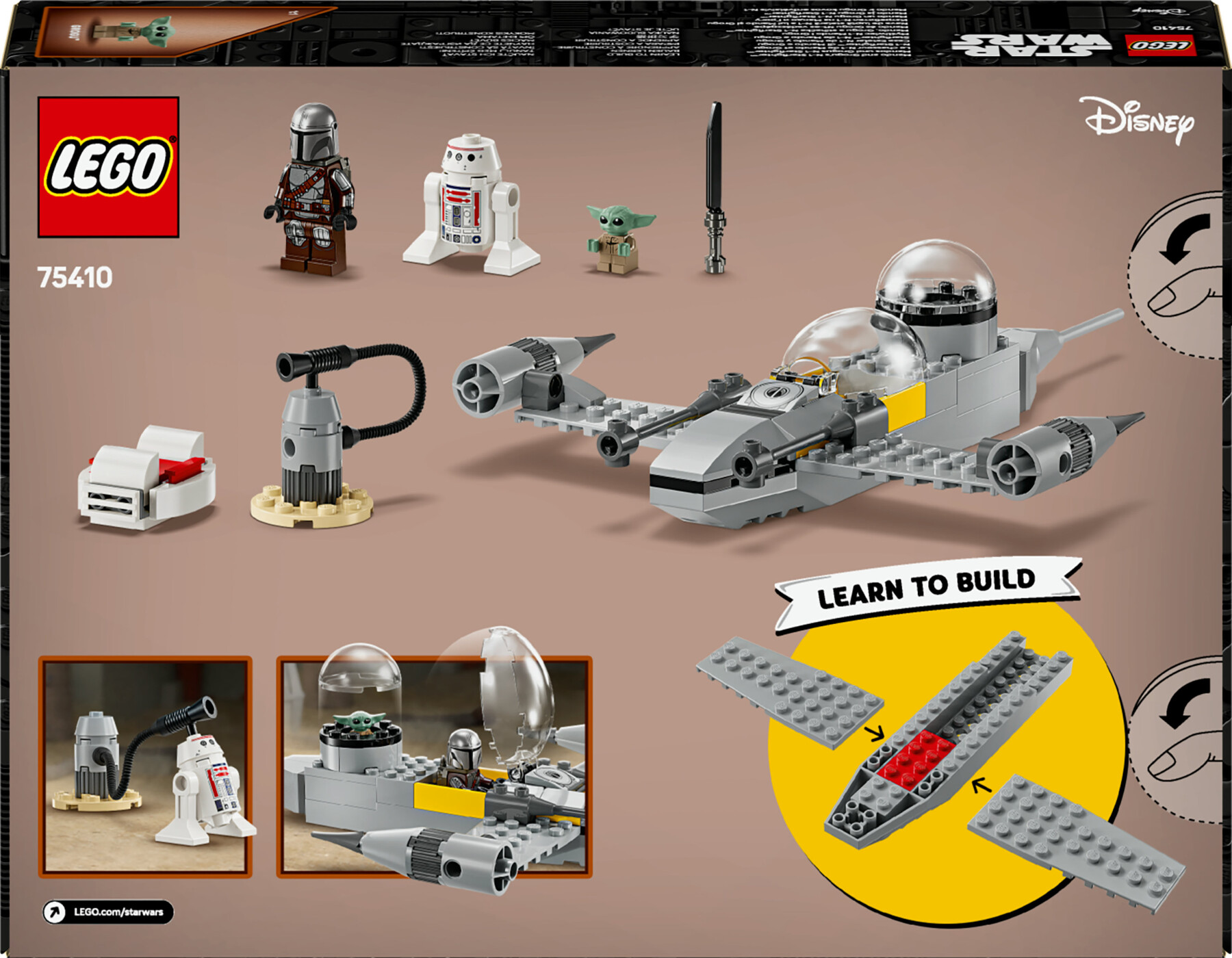 Lego star wars 75410 n-1 starfighter di mando e grogu con 3 personaggi, astronave giocattolo da costruire per bambini 4+ - LEGO® Star Wars™, Star Wars