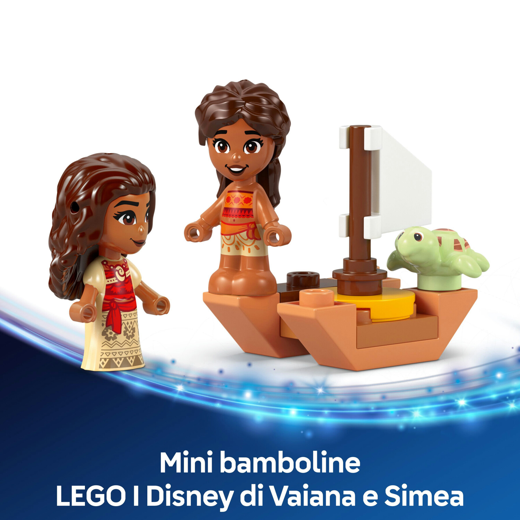 Lego  disney 43260 divertimento sull’isola di vaiana, casa delle bambole giocattolo, giochi bambini 5+, regalo da principesse - Lego