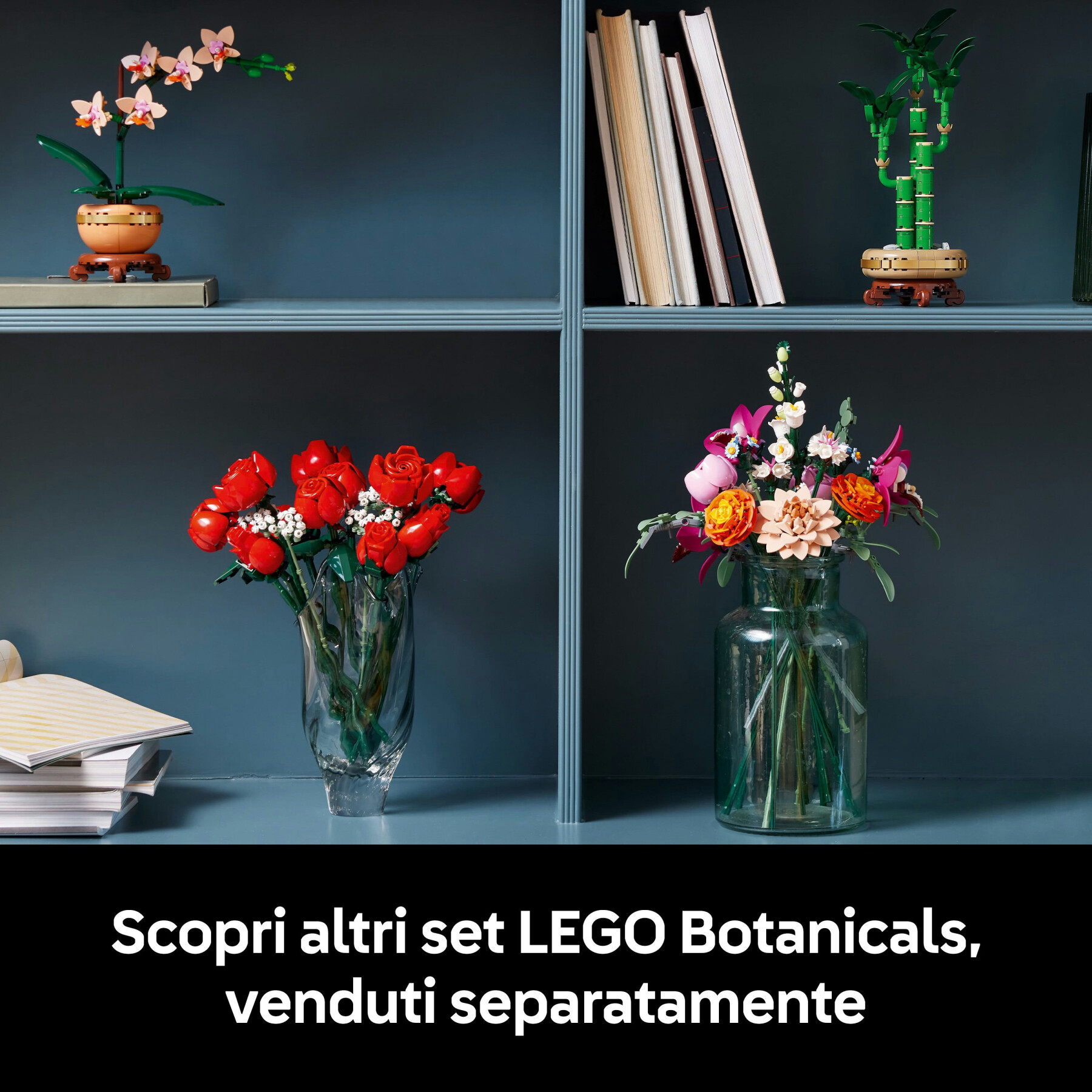 Lego botanicals 10342 bouquet di fiori rosa, kit modellismo adulti, decorazioni casa con piante finte, idea regalo donna o uomo - LEGO ICONS