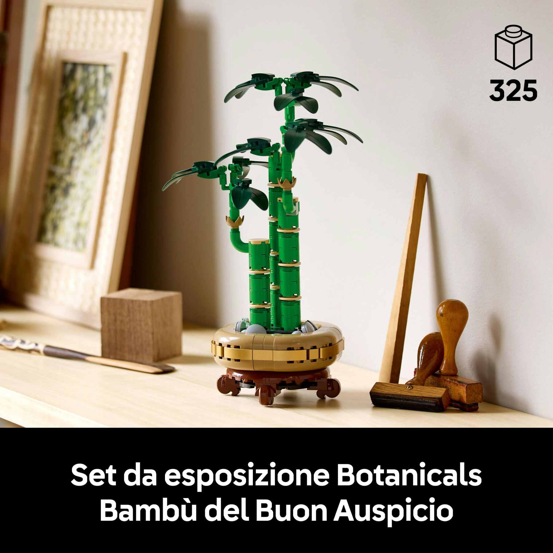 Lego botanicals 10344 bambù del buon auspicio, pianta artificiale da arredamento con vaso finto, regalo donna, uomo e adulti - LEGO ICONS