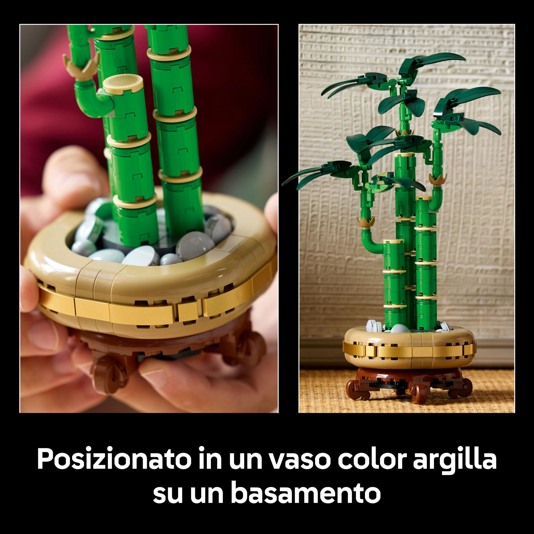 Lego botanicals 10344 bambù del buon auspicio, pianta artificiale da arredamento con vaso finto, regalo donna, uomo e adulti - LEGO ICONS