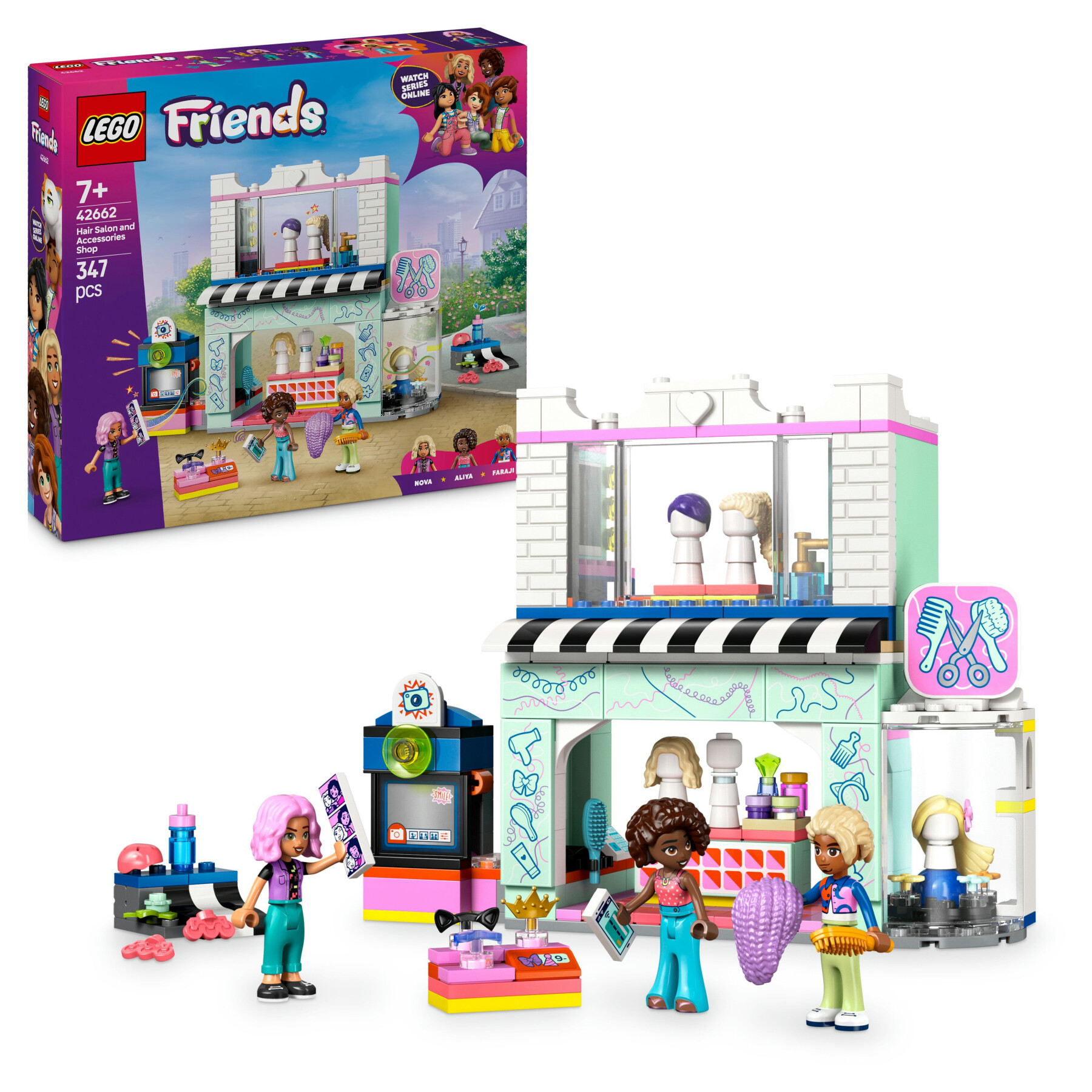 Lego friends 42662 parrucchiere e negozio di accessori, salone giocattolo con 3 personaggi, giochi creativi per bambine 7+ - LEGO FRIENDS