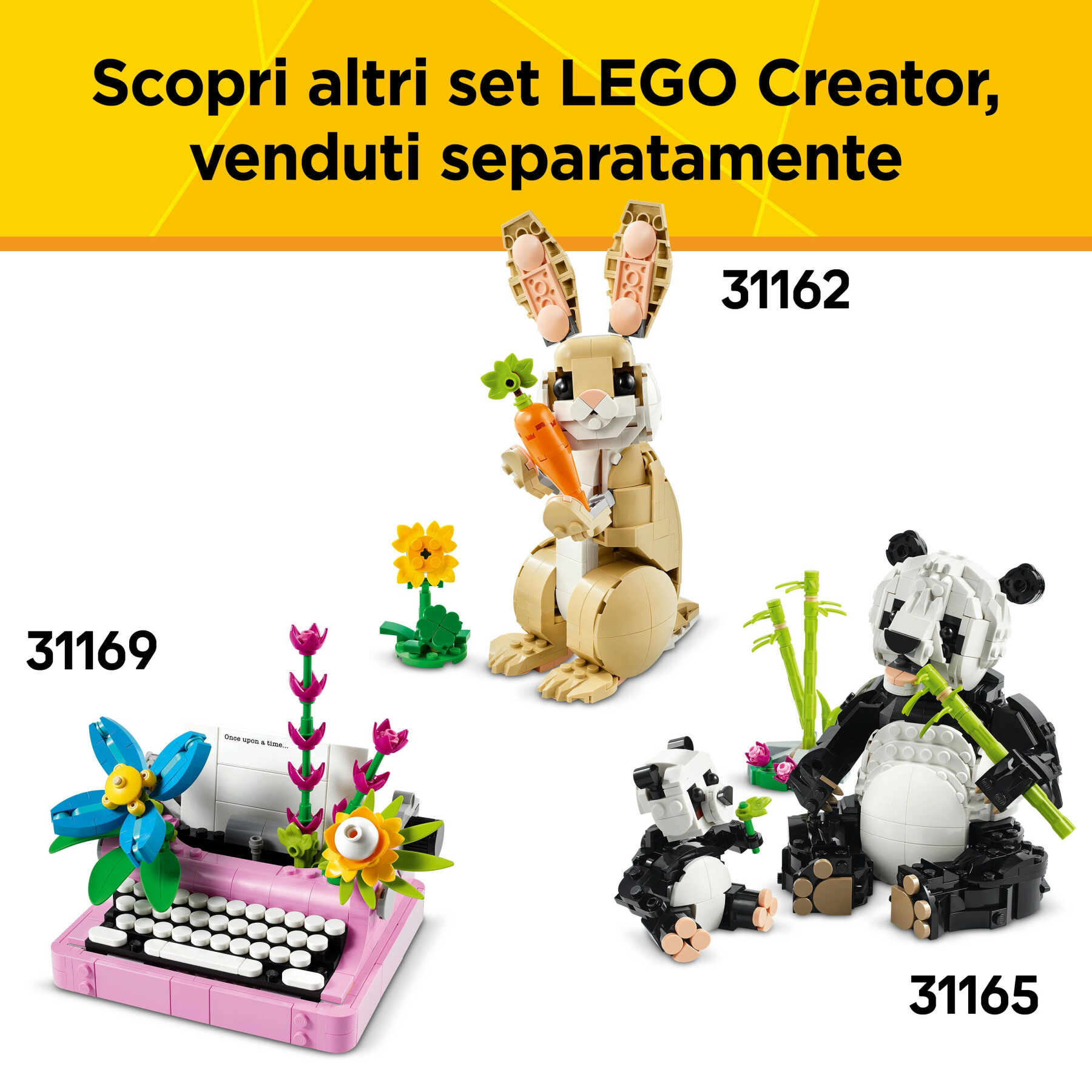 Lego creator 3 in 1 31163 gatto giocoso giocattolo, si trasforma in piccione o in cane - animali da costruire per bambini 8+ - LEGO CREATOR