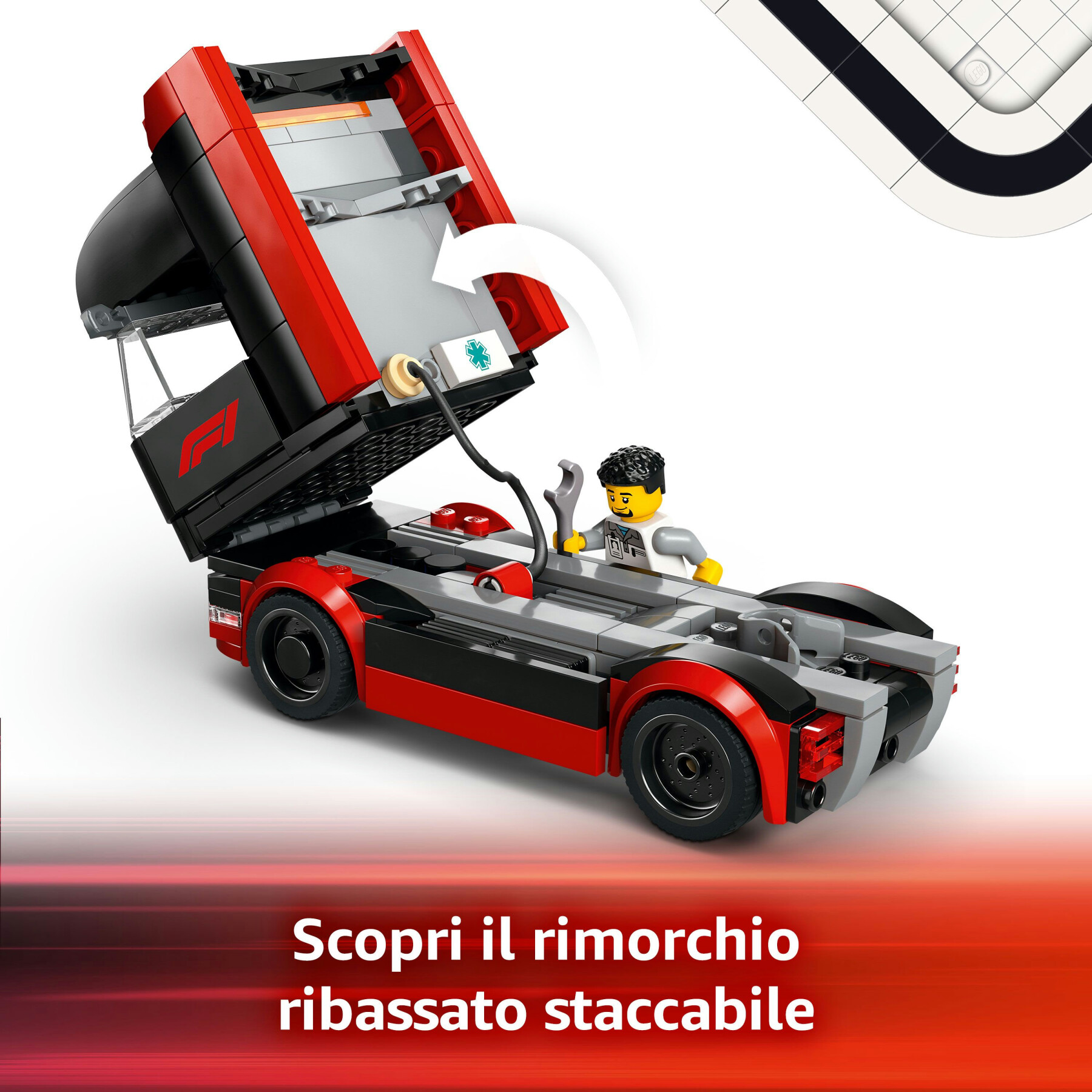 Lego city 60445 autotrasportatore f1 con monoposto rb20 e amr24 f1 - camion giocattolo con 2 modelli di auto e 5 minifigure - LEGO CITY