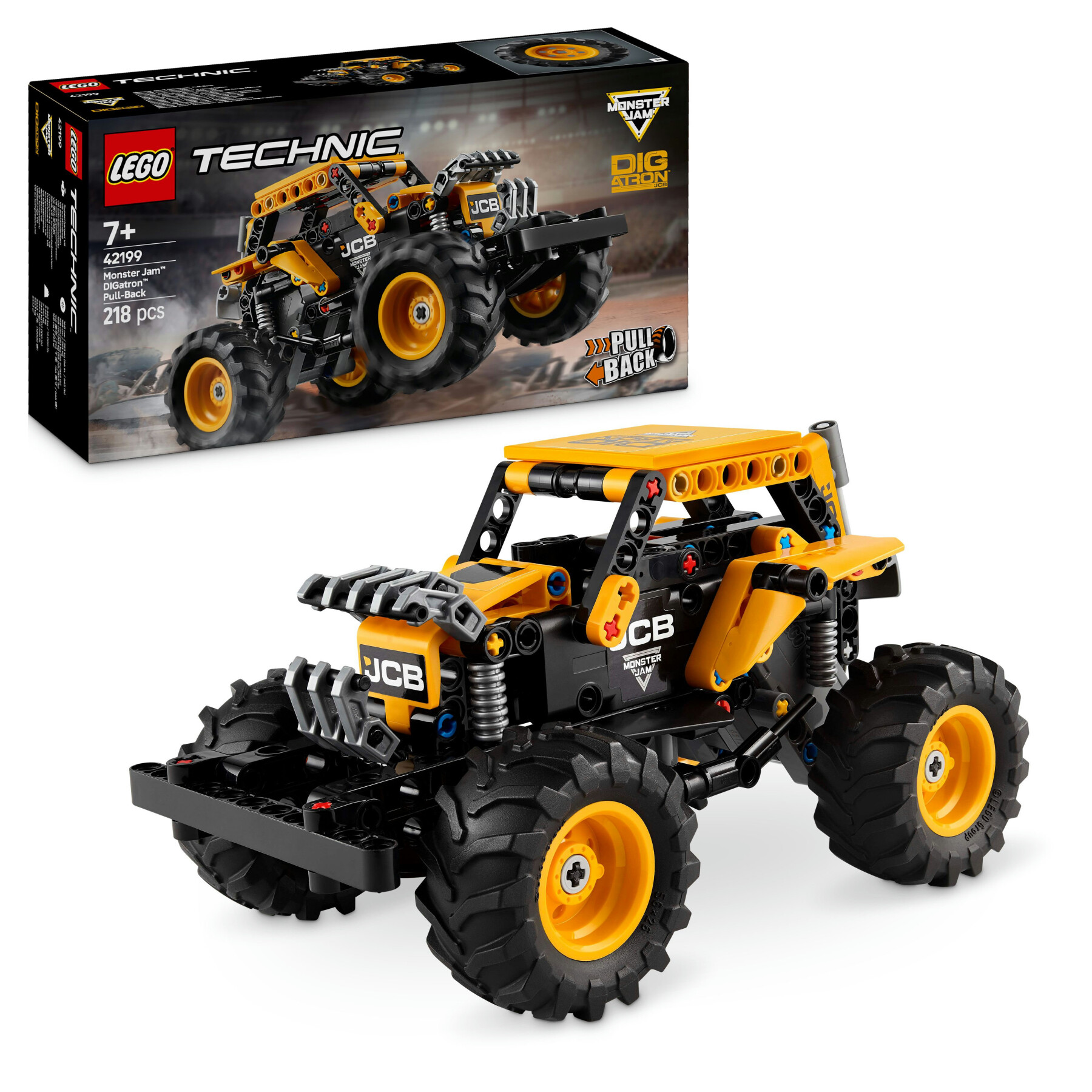 Lego technic 42199 pull-back monster jam digatron, monster truck giocattolo da costruire, giochi bambini 7+, regalo fan veicoli - LEGO TECHNIC